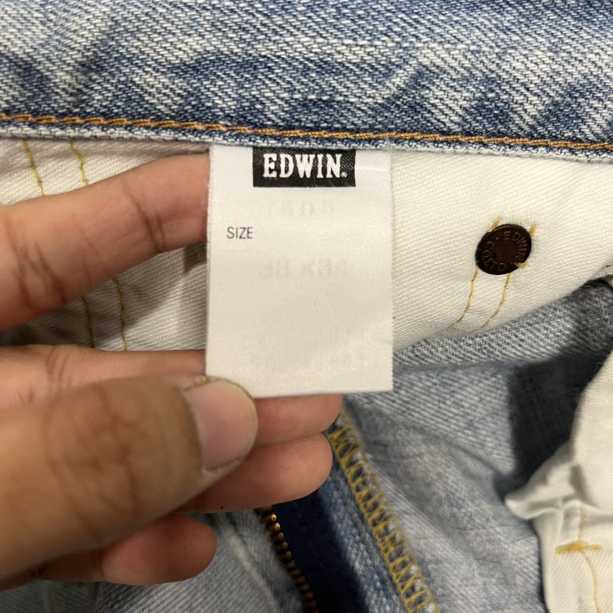 Edwin Vintage Edwin Selvedge Redline Distressed Denim Jeans Size US 34 / EU 50 - 20 Thumbnail