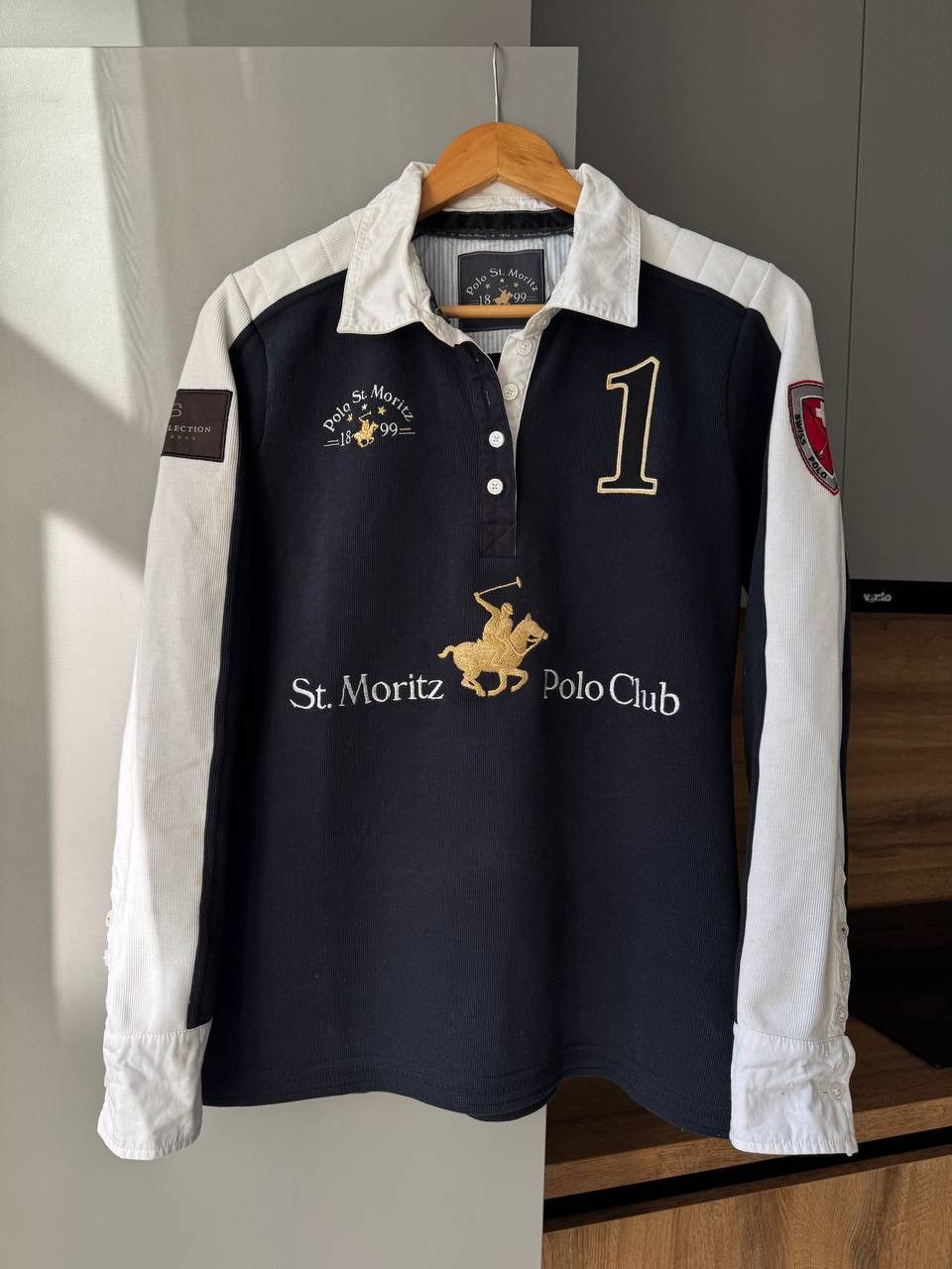 Vintage Polo Ralph Lauren St.Moritz Polo Club Switzerland Rugby Size US L / EU 52-54 / 3 - 1 Thumbnail