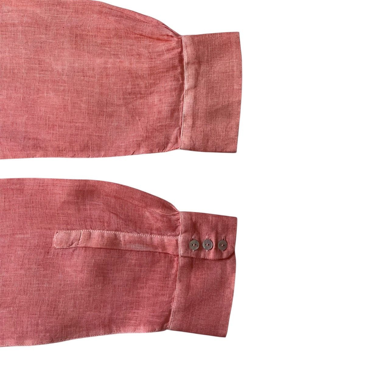 120% Lino 120% Lino Women’s V-Neck Linen Shirt Orange Long Sleeve XL Size XL / US 12-14 / IT 48-50 - 10 Thumbnail