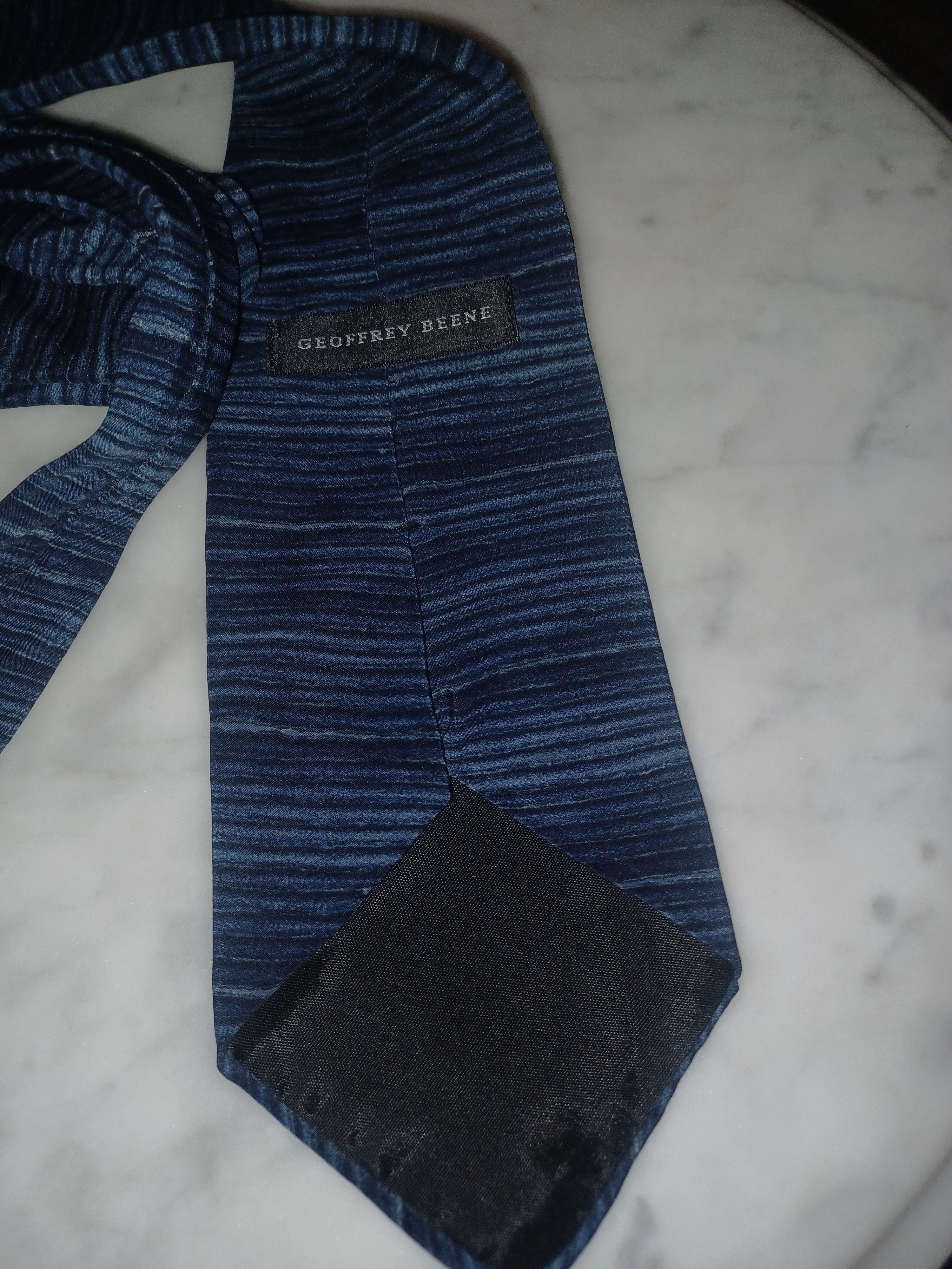 Other Geoffrey Beene Men's 100% Silk Tie Blues & Grays Size ONE SIZE - 3 Thumbnail