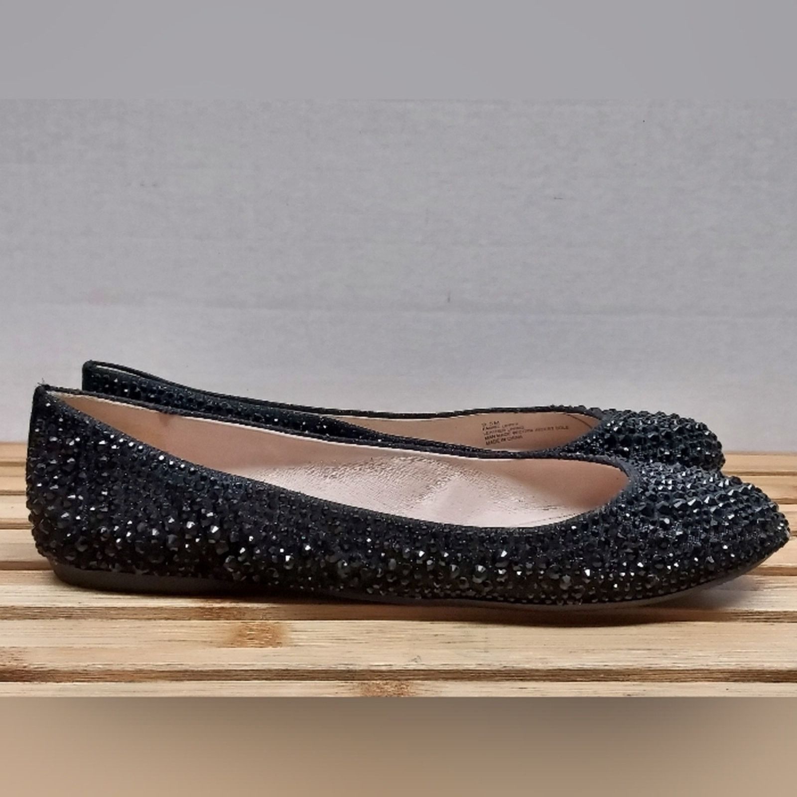 Other Gianni Bini Womens Black Rhinestone Slip On Shoes Size 9.5 Size US 9.5 / IT 39.5 - 6 Thumbnail