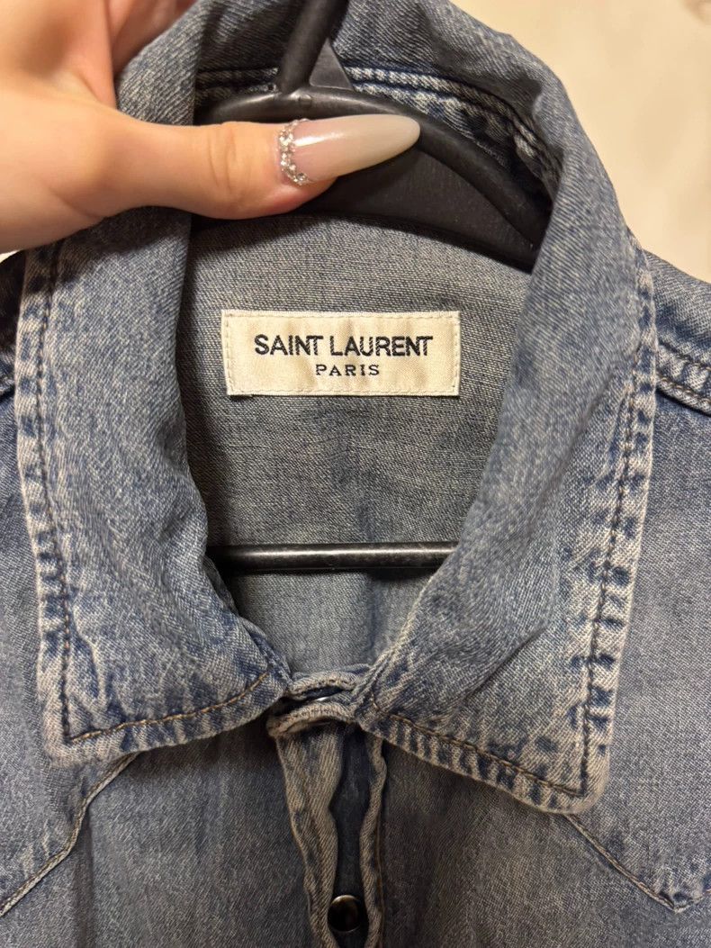 Saint Laurent Paris Saint Laurent Paris Solid single-breasted long-sleeved shir Size US XS / EU 42 / 0 - 1 Thumbnail