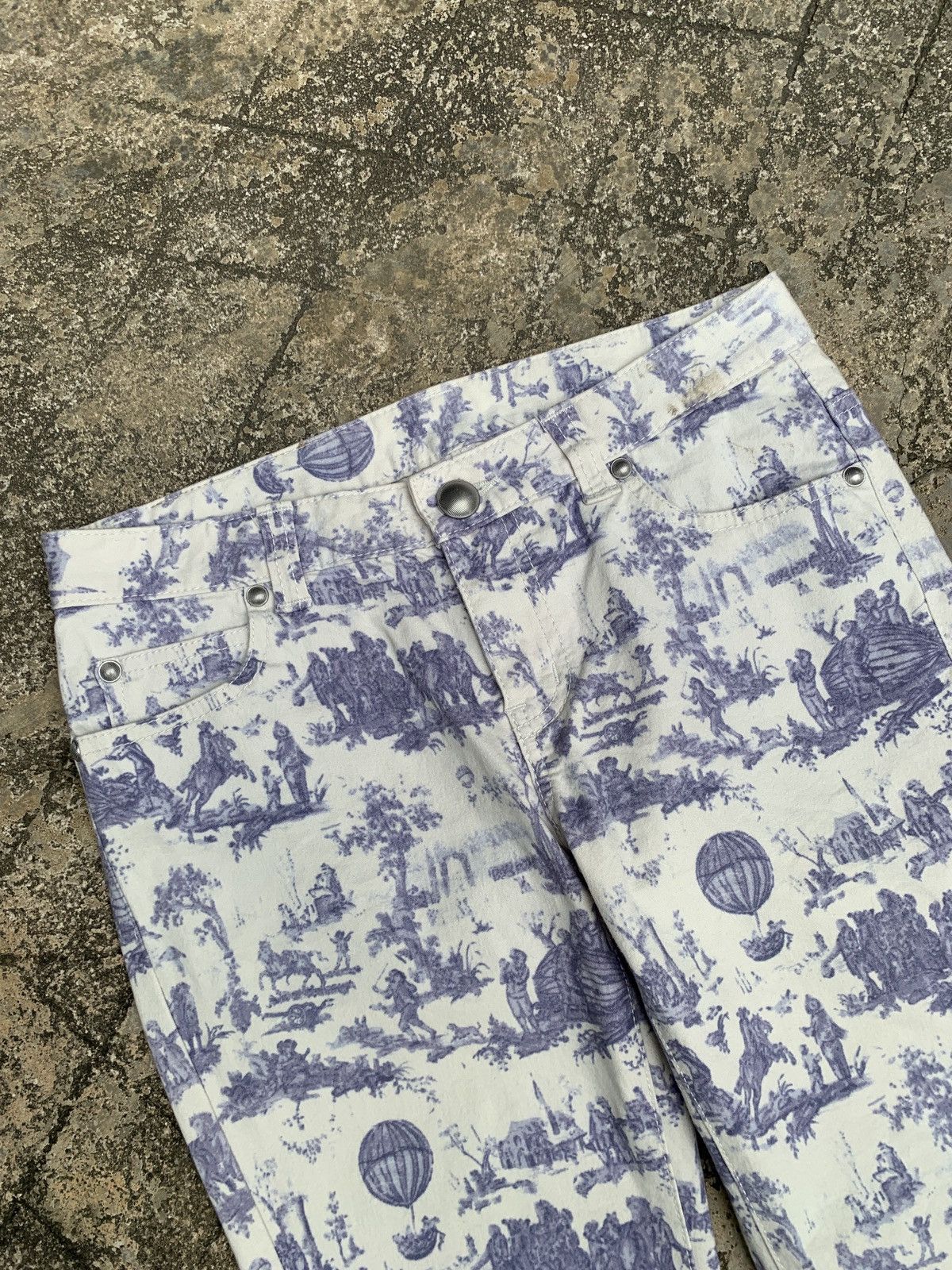 Japanese Brand Double Standart Japan Oriental Art Skinny Jeans Pants Size 29" - 7 Thumbnail
