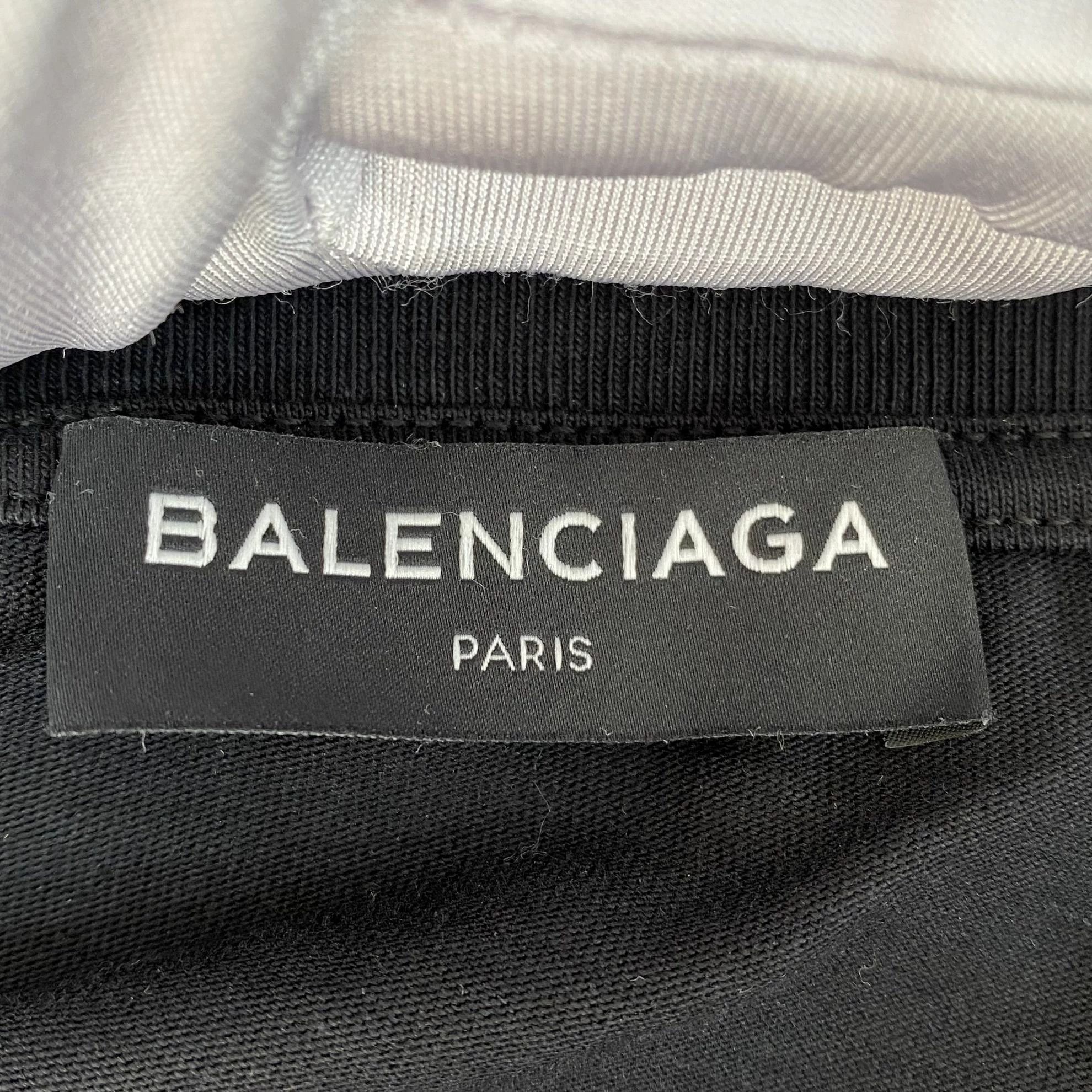 Balenciaga Balenciaga Logo Black T-Shirt M Size Size US M / EU 48-50 / 2 - 7 Thumbnail