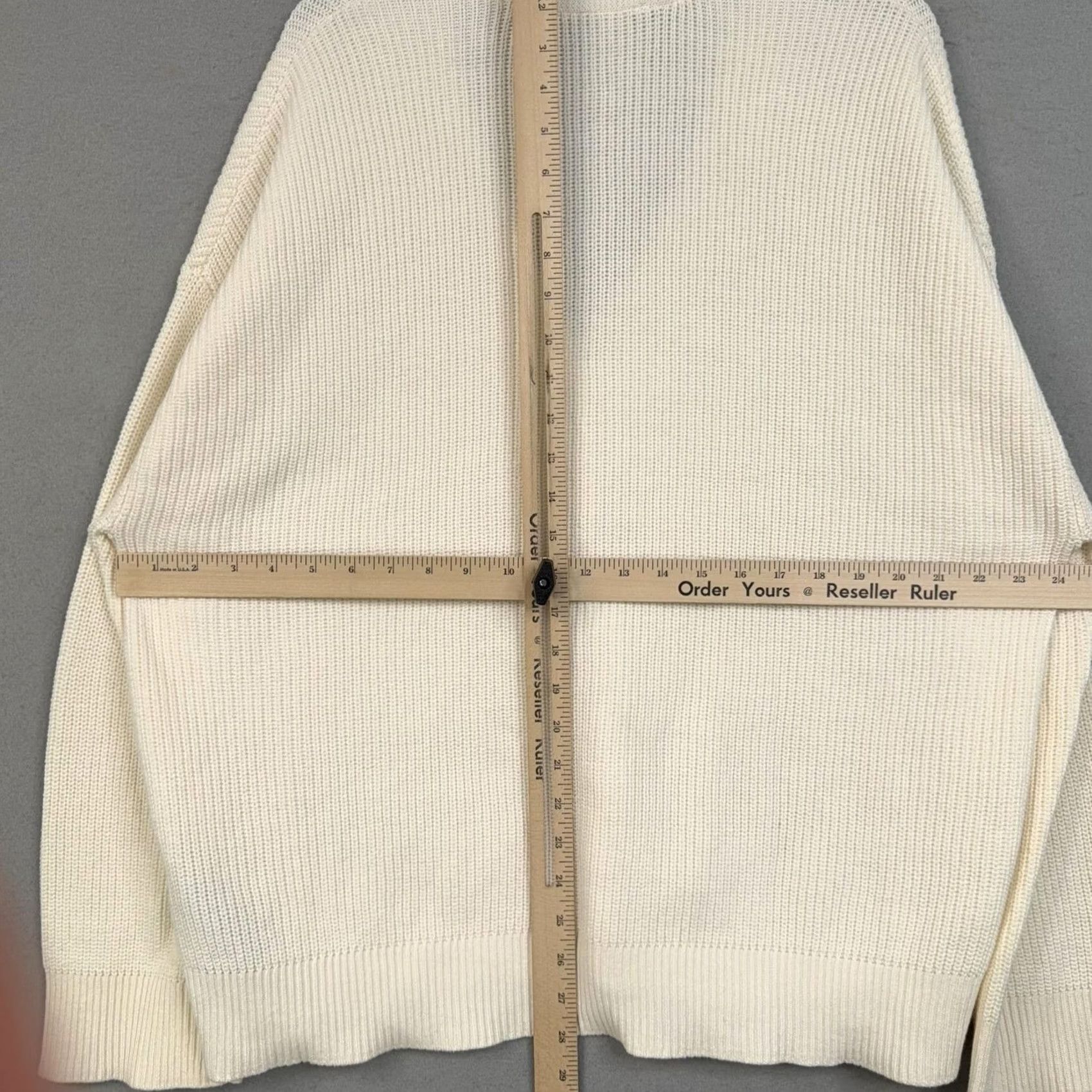 Hudson Hudson Cardigan Womens XXL White Knit Cozy V-Neck Button Front Sweater All Seasons Casual Fall Size XXL / US 16-18 / IT 52-54 - 7 Thumbnail