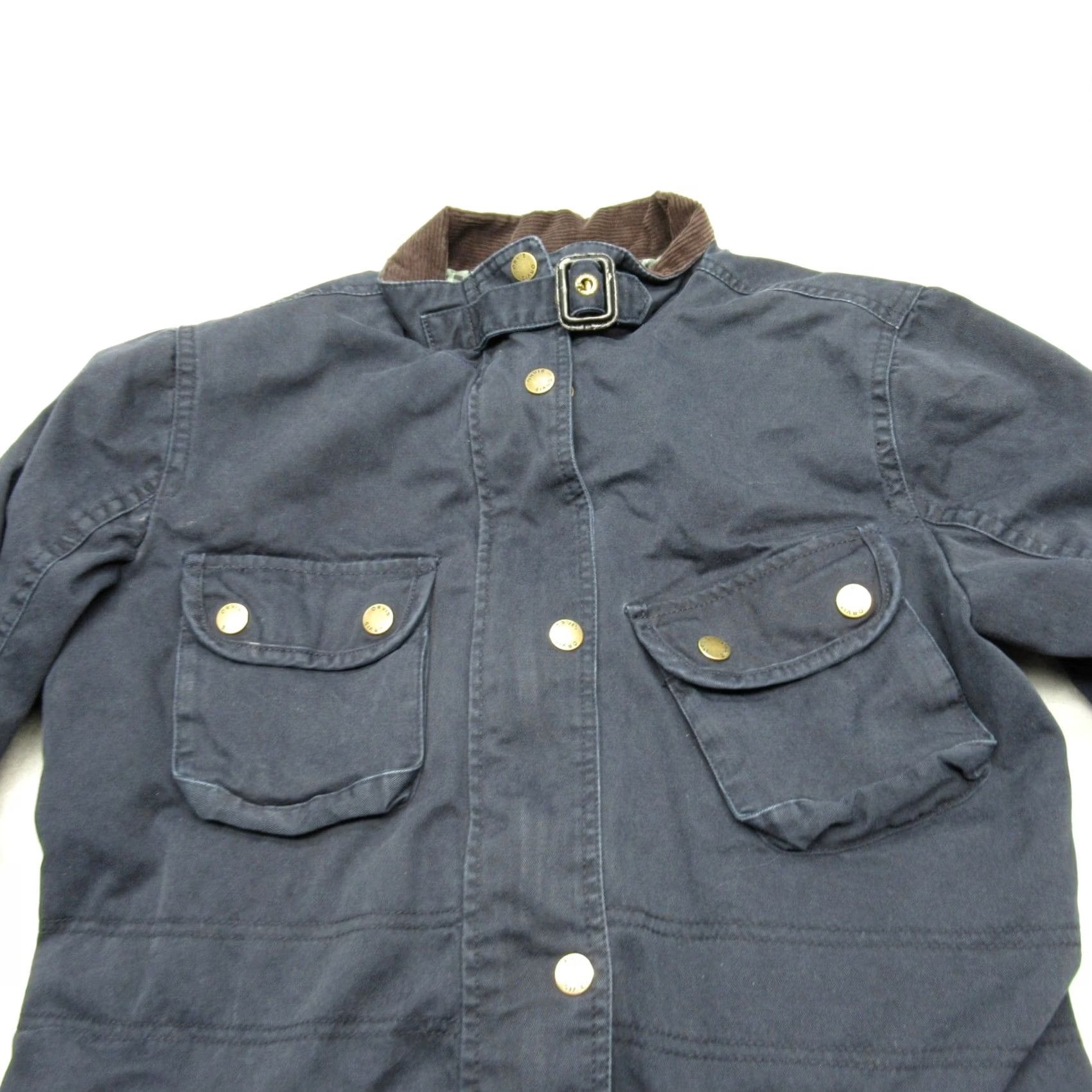 Orvis Orvis Waxed Cotton Field Jacket Women Small Navy Chore Buckle Neck Cargo Vintage Size S / US 4 / IT 40 - 7 Thumbnail