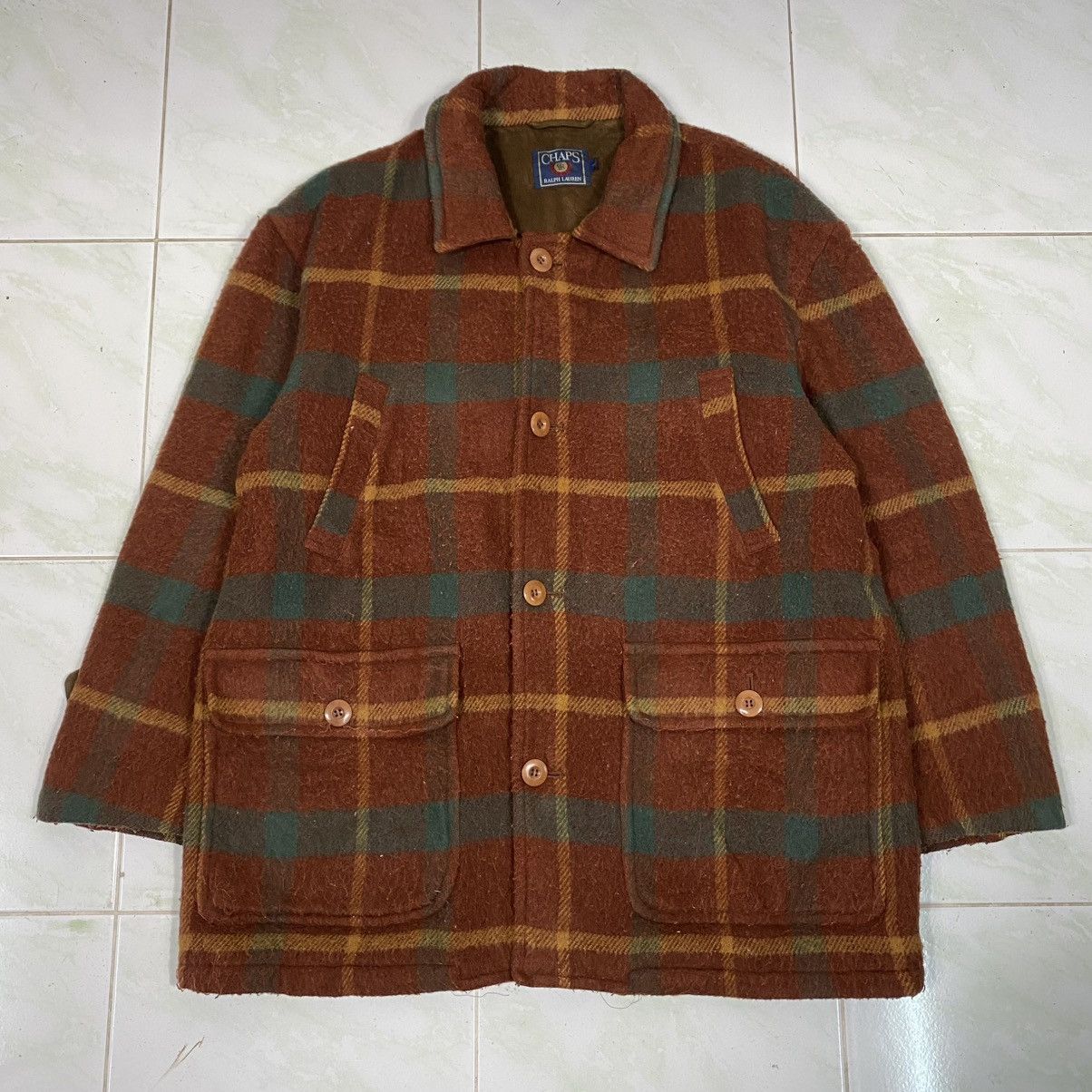 Chaps Ralph Lauren 🔥VINTAGE WOOL BUTTON JACKET CHAPS RALPH LAUREN BLANKET Size US L / EU 52-54 / 3 - 22 Thumbnail