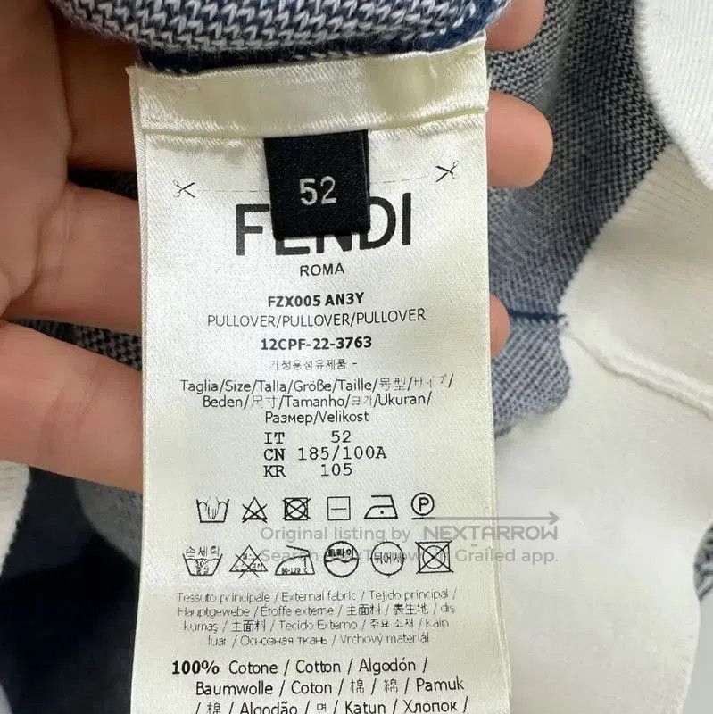 Fendi Fendi XL White Long Sleeve Knit Sweater . Size US XL / EU 56 / 4 - 6 Thumbnail