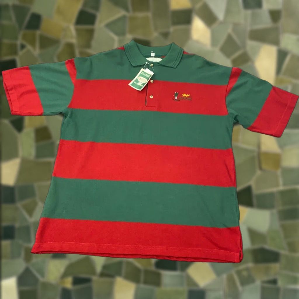 Vintage VINTAGE Blarney Woollen Mills Polo Shirt Mens L Red/Green Stripe Polo Shirt Ireland Striped Golf Logo Embroidered Size US L / EU 52-54 / 3 - 1 Thumbnail