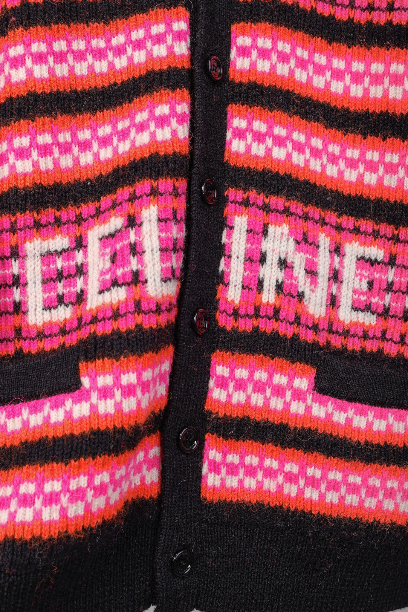 Celine Celine Pink Striped Jacquard-Knit Wool Ski Cardigan Size US S / EU 44-46 / 1 - 8 Thumbnail