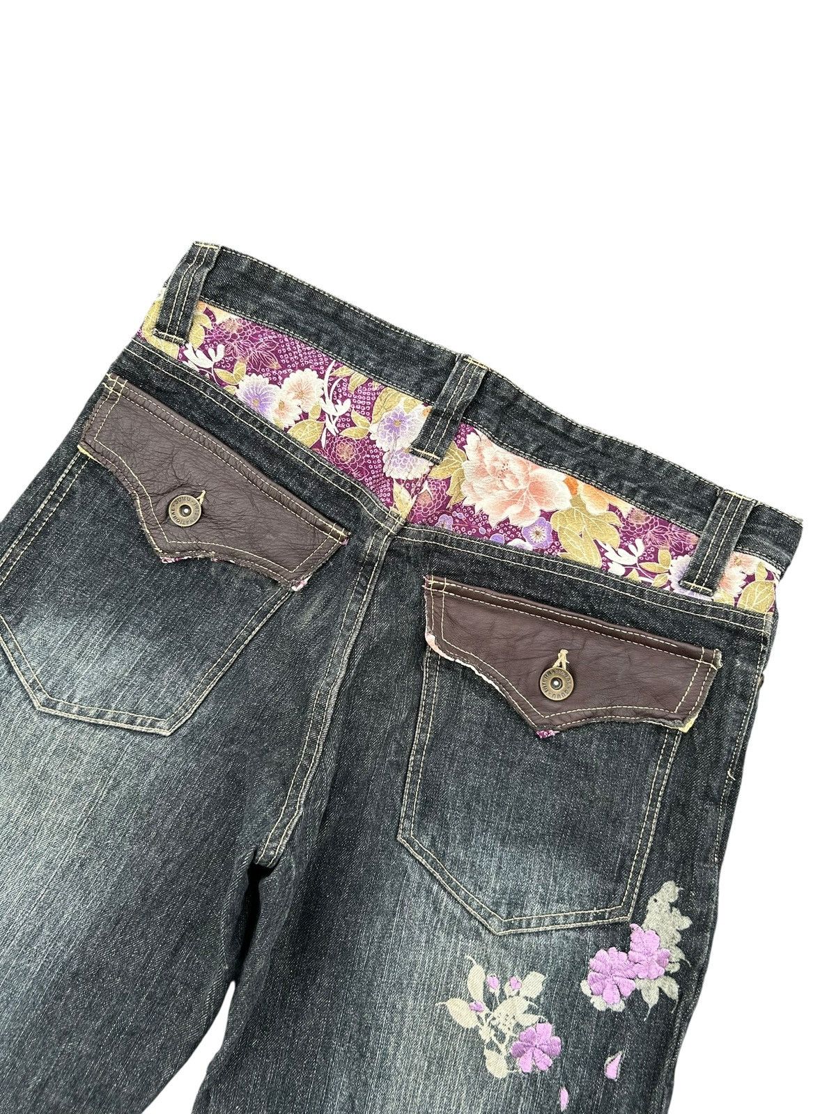 Japanese Brand × Kapital × Vintage Karakuri Tamashii Inspired Japanese GUMU Denim Jeans Rare ☠️ Size US 34 / EU 50 - 10 Thumbnail