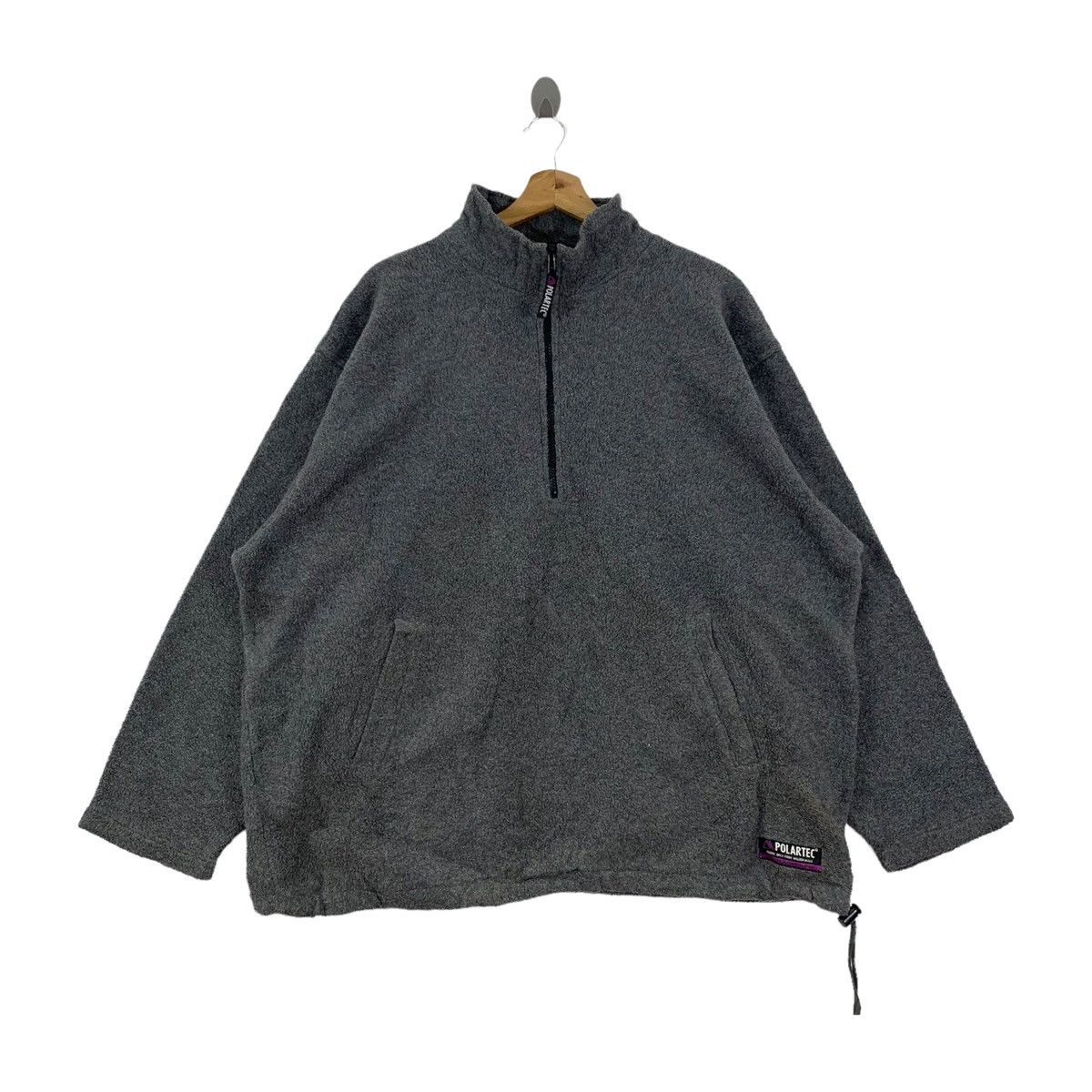 image of Polartec Outdoor Sportswear Fleece Half Zipper in Grey, Men's (Size Medium)