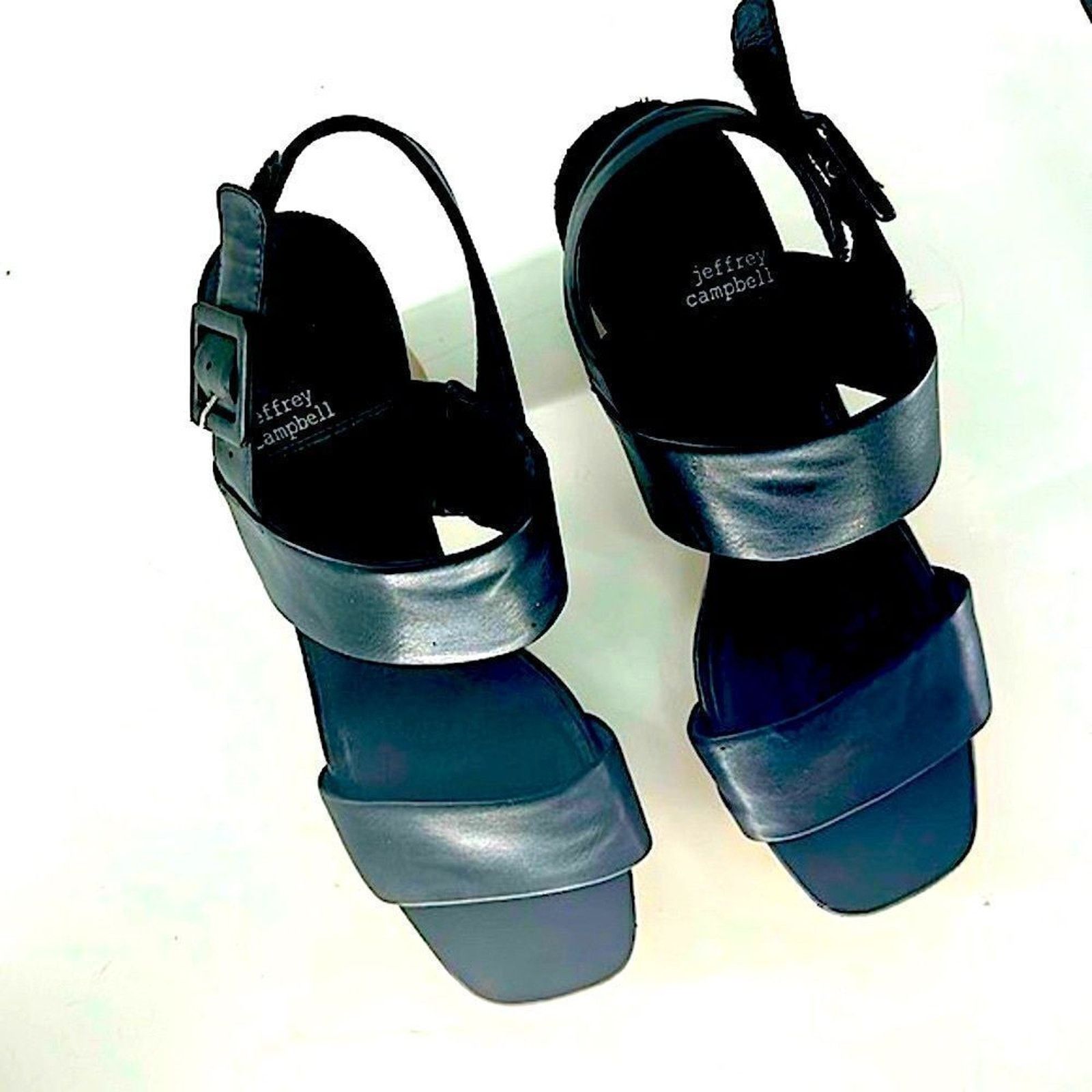 Jeffrey Campbell JEFFREY CAMPBELL Ammaly Black Slingback Platform Sandal 9 Size US 9 / IT 39 - 4 Thumbnail
