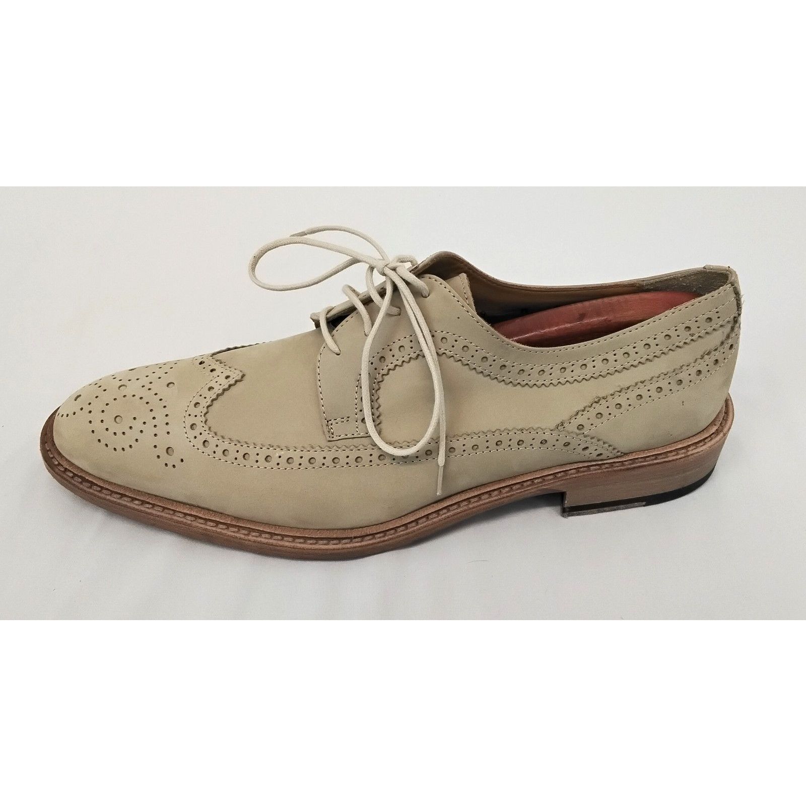 Nordstrom John W. Nordstrom Lucas Dress Shoes Men's Size 9M Sand Suede Size US 9 / EU 42 - 16 Thumbnail