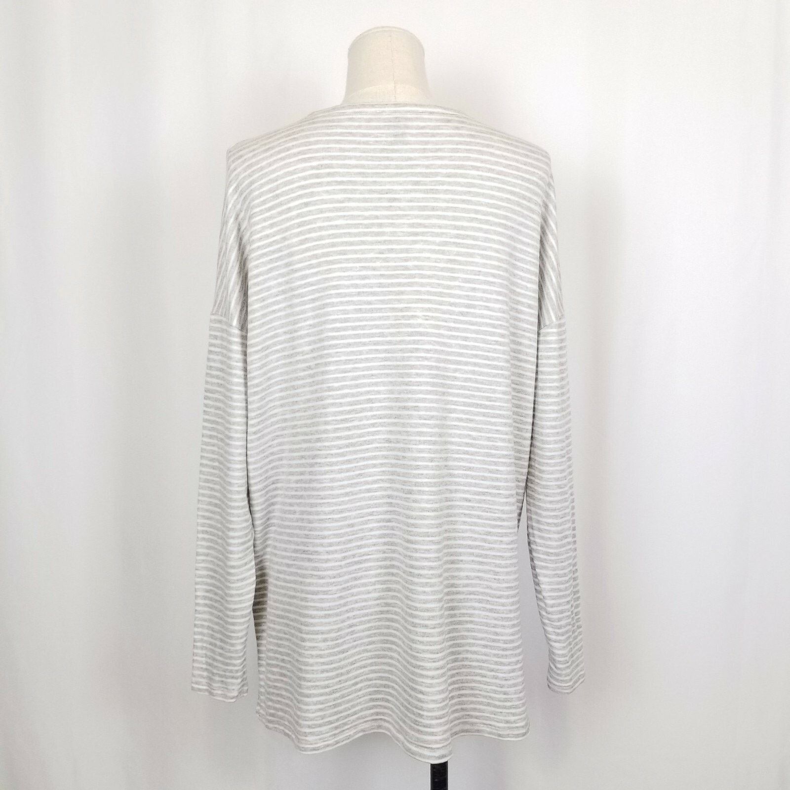 Eileen Fisher Eileen Fisher Tencel Stripe Oversized Tunic Gray & White XXS Size XXS / US 00 / IT 34 - 3 Thumbnail
