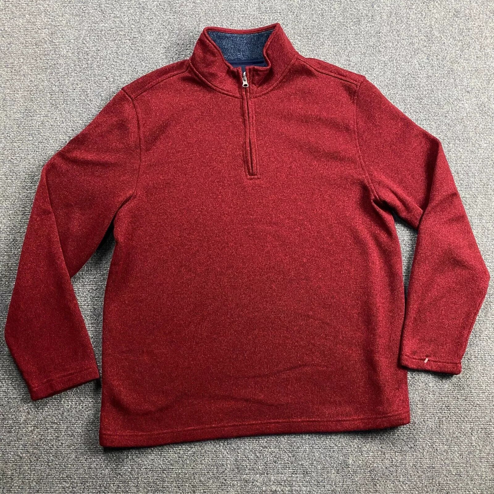 Izod Izod 1/4 Zip Pullover Men's Large Red Fleece Mock Neck Size US L / EU 52-54 / 3 - 1 Thumbnail