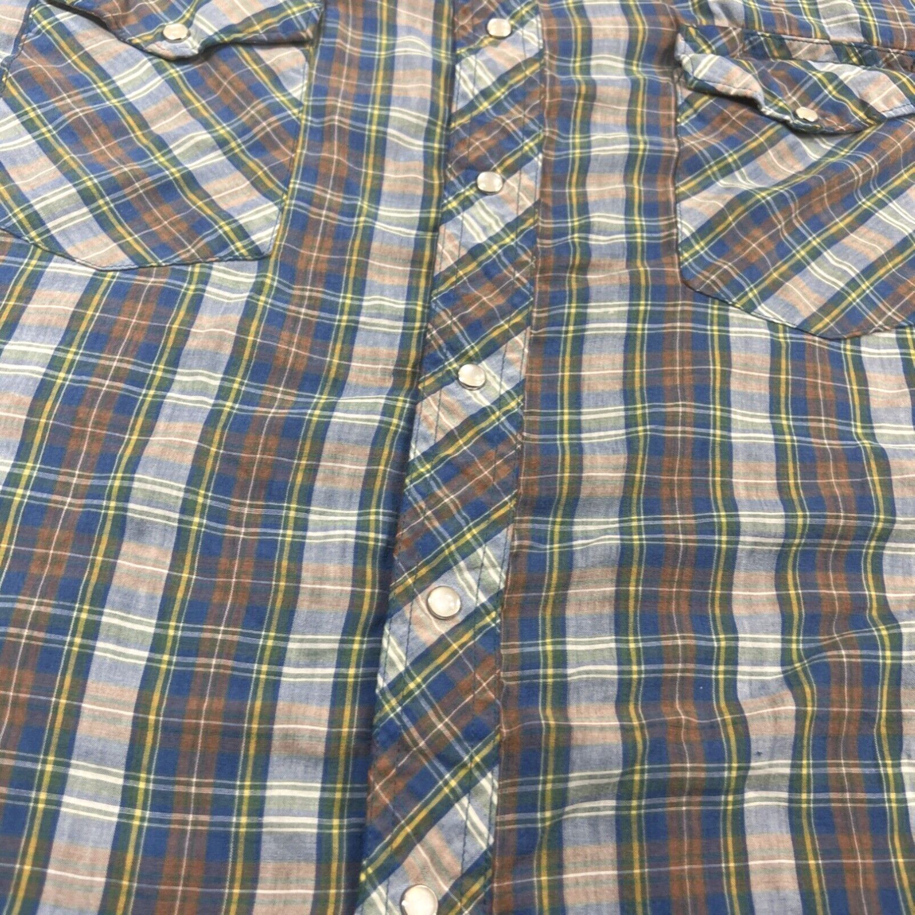 Wrangler Vintage Wrangler Mens Size XXL LongSleeve Pearl Snap Plaid Western Shirt Size US XXL / EU 58 / 5 - 3 Thumbnail