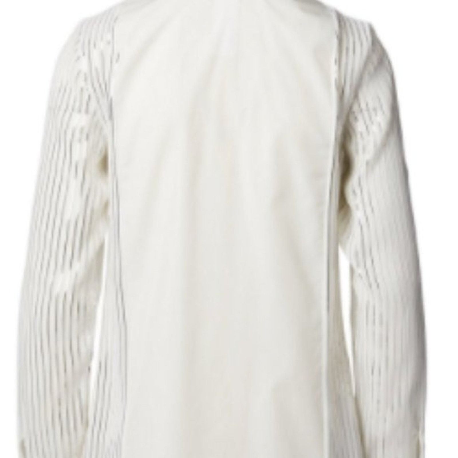 Akris Akris Blouse with Foil Pleats and Shirt Collar white silver Size XL / US 12-14 / IT 48-50 - 6 Thumbnail