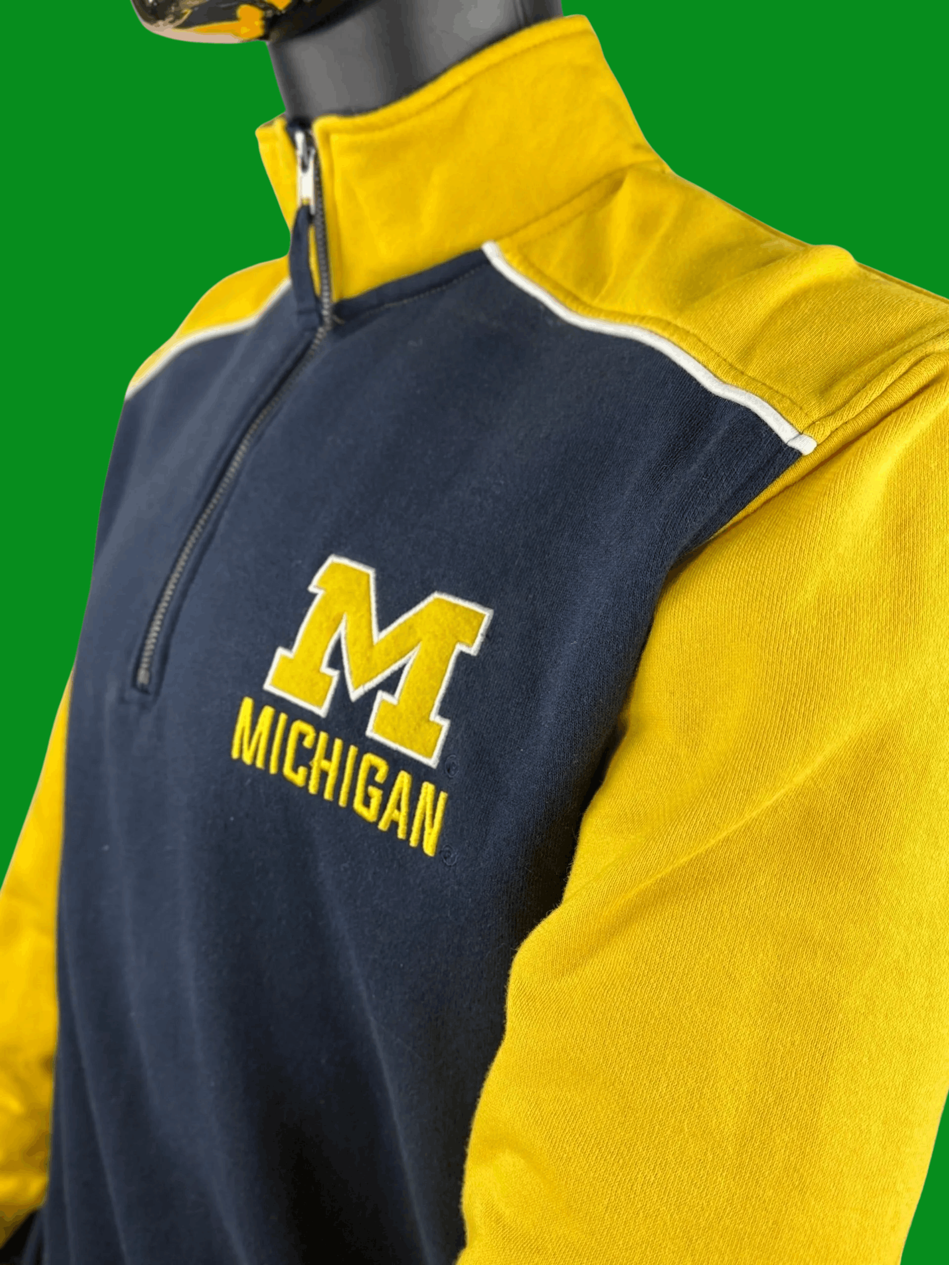 Colosseum Athletics VTG Colosseum University of Michigan Quarter-Zip Dual-Sided Size US L / EU 52-54 / 3 - 1 Thumbnail