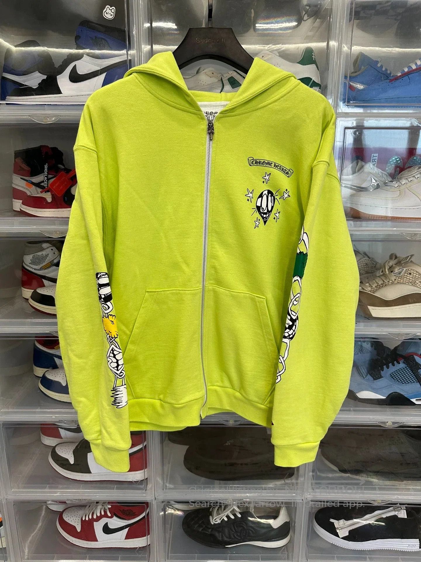 Chrome Hearts chrome hearts neon green zip-up hoodie. Size US L / EU 52-54 / 3 - 1 Thumbnail