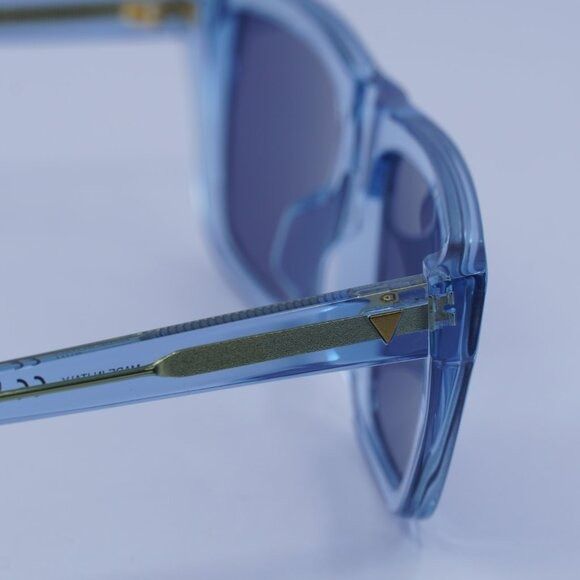 Bottega Veneta Bottega Veneta BV1291S 003 Sunglasses Blue Rectangle Frame Size ONE SIZE - 9 Thumbnail