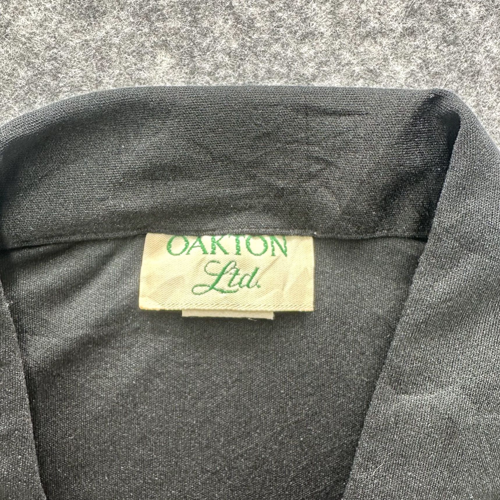 Vintage VINTAGE Oakton Ltd Shirt Men Large Black Short Sleeve Open Collar Pocket Casual Knit Size US M / EU 48-50 / 2 - 5 Thumbnail
