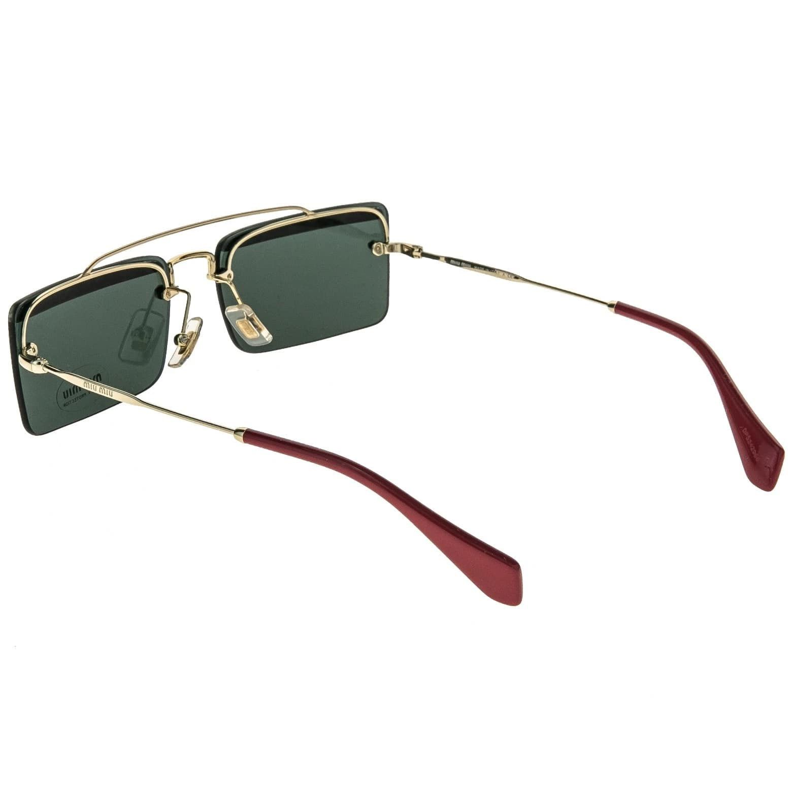 MIU MIU 59T SOCIETE MU59TS Green Silver Square Sunglasses