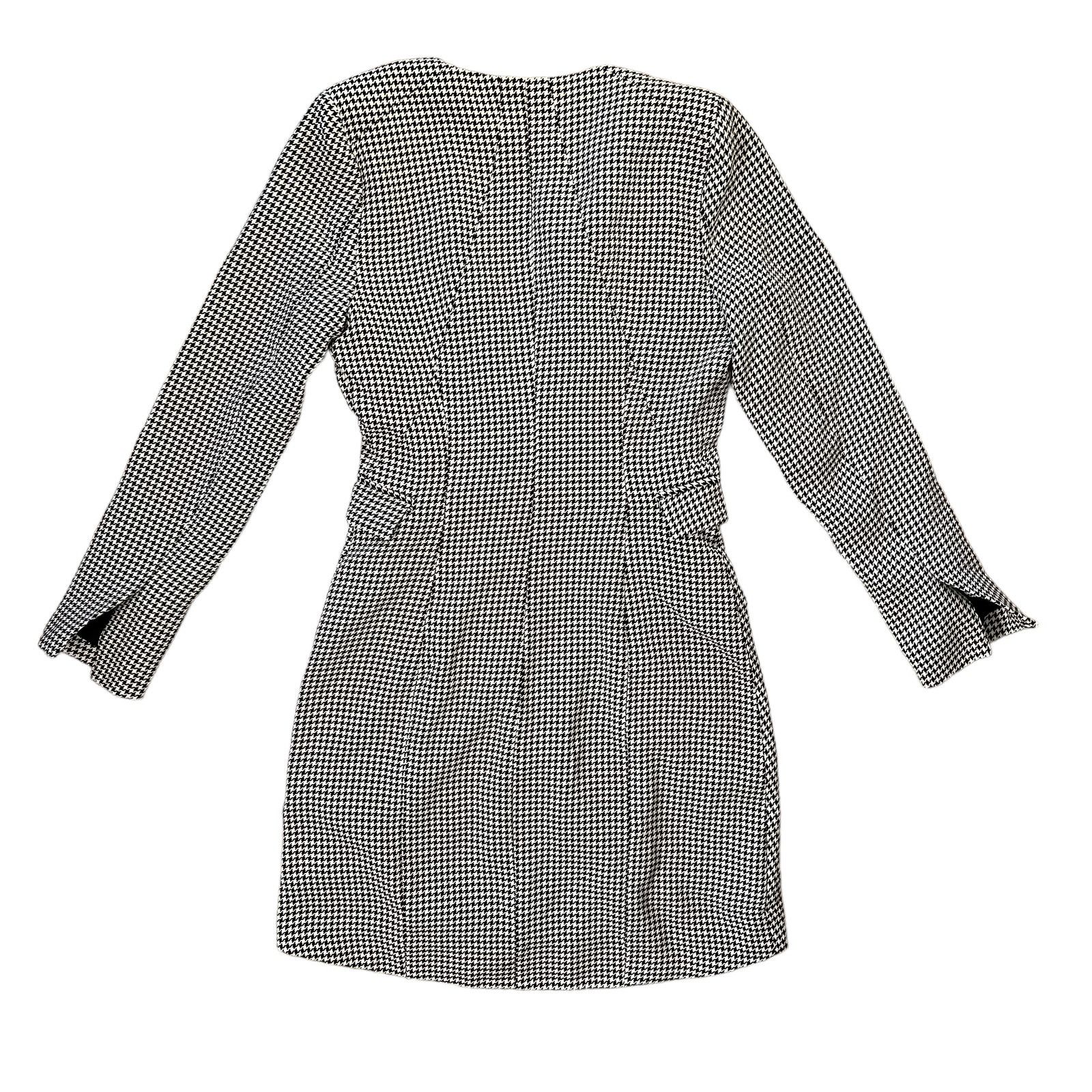 Jason Wu Jason Wu Houndstooth Asymmetrical Pleated Blazer Wrap Dress Size S / US 4 / IT 40 - 3 Thumbnail