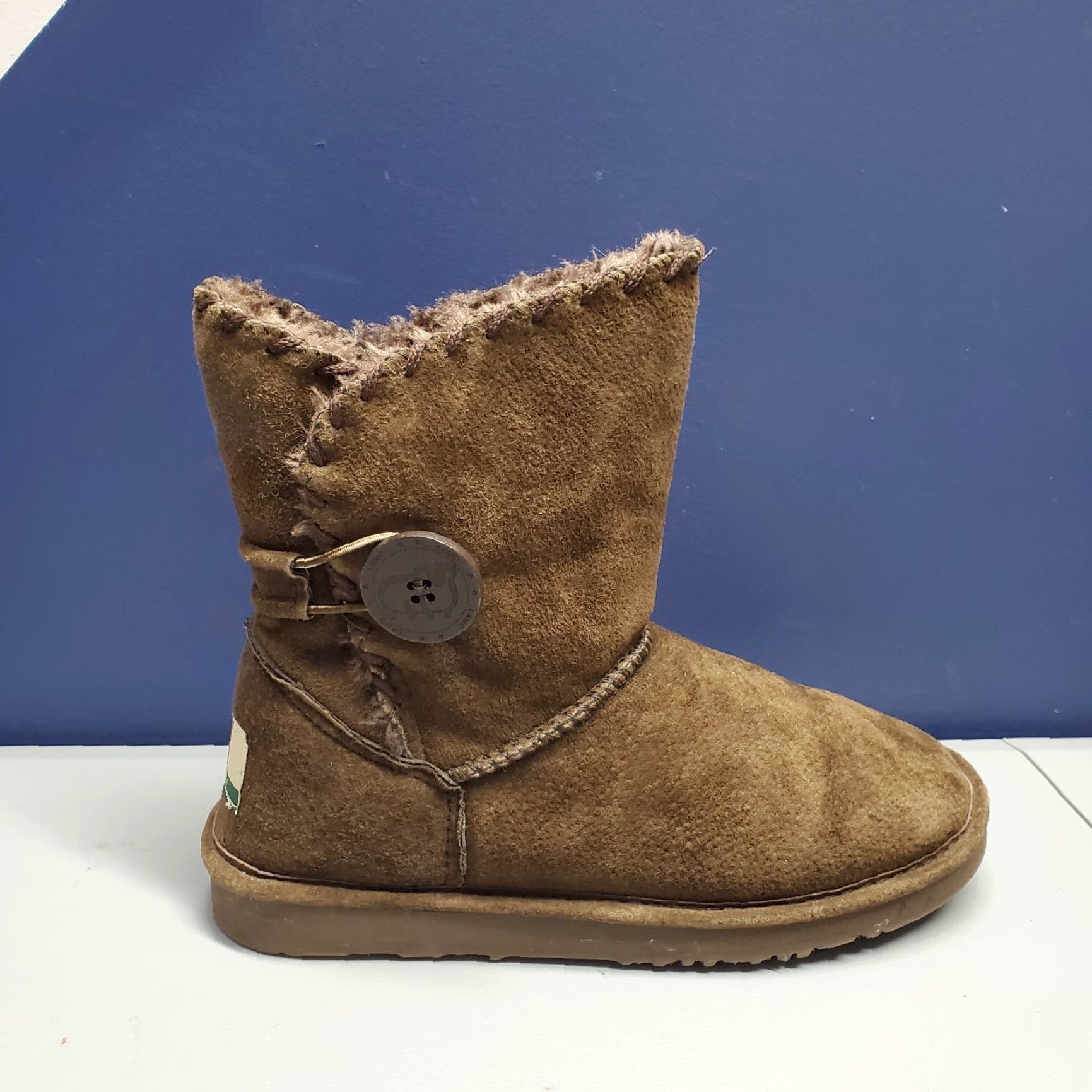 Vintage LAMO Winter Ankle Boots Womens Size 8 Brown Suede Pull On Whipstitch Faux Fur Casual Shoes Size US 8 / IT 38 - 7 Thumbnail