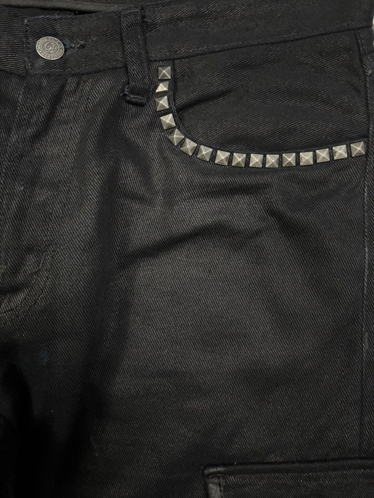 Hysteric Glamour Vintage Japanese CavariA Studded Baggy Punk Cargo Jeans Size US 31 - 5 Thumbnail