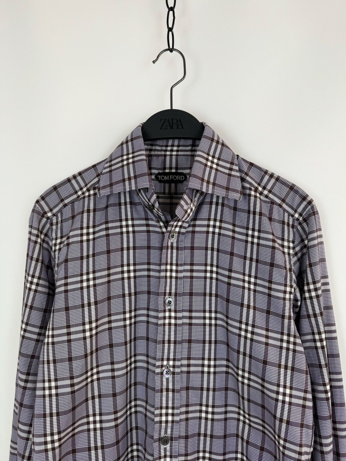 Tom Ford Tom Ford Check L/S Shirt Size US M / EU 48-50 / 2 - 2 Thumbnail
