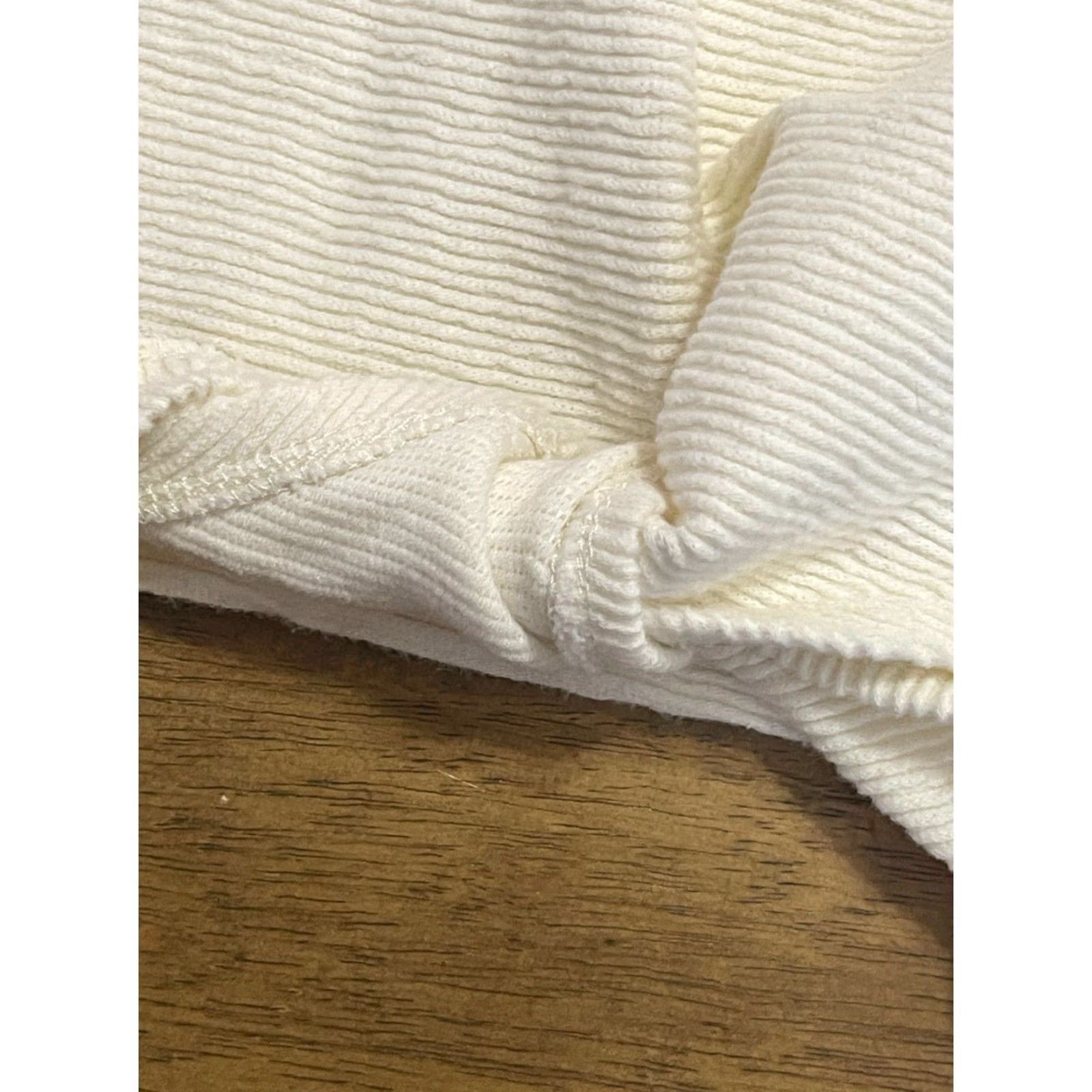 Madewell Madewell Texture & Thread Shirt Women's Small Ivory V-neck Front Tie Shirt Size S / US 4 / IT 40 - 5 Thumbnail