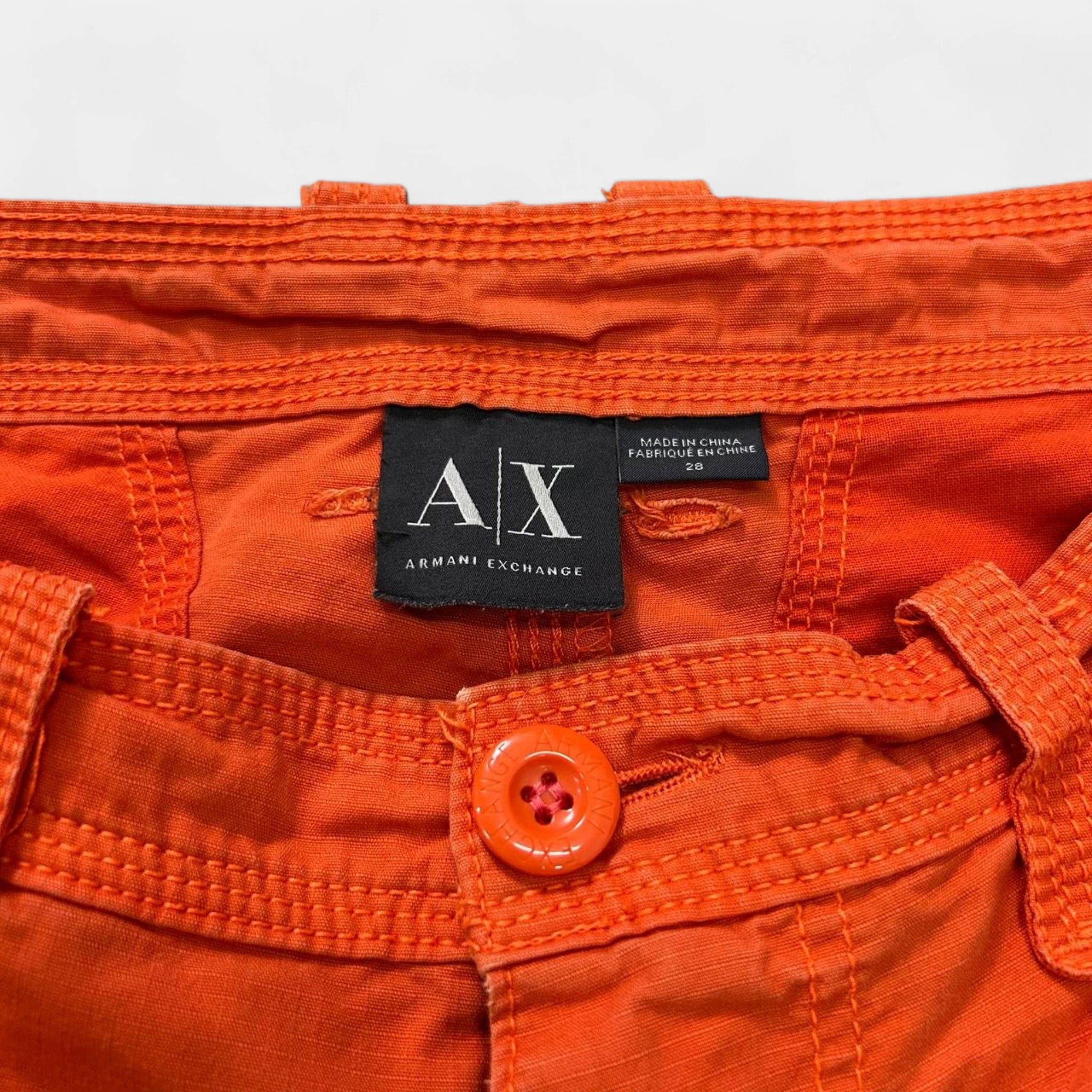 Armani Exchange Armani Exchange Orange Utilitarian Cargo Shorts Size US 28 / EU 44 - 4 Thumbnail