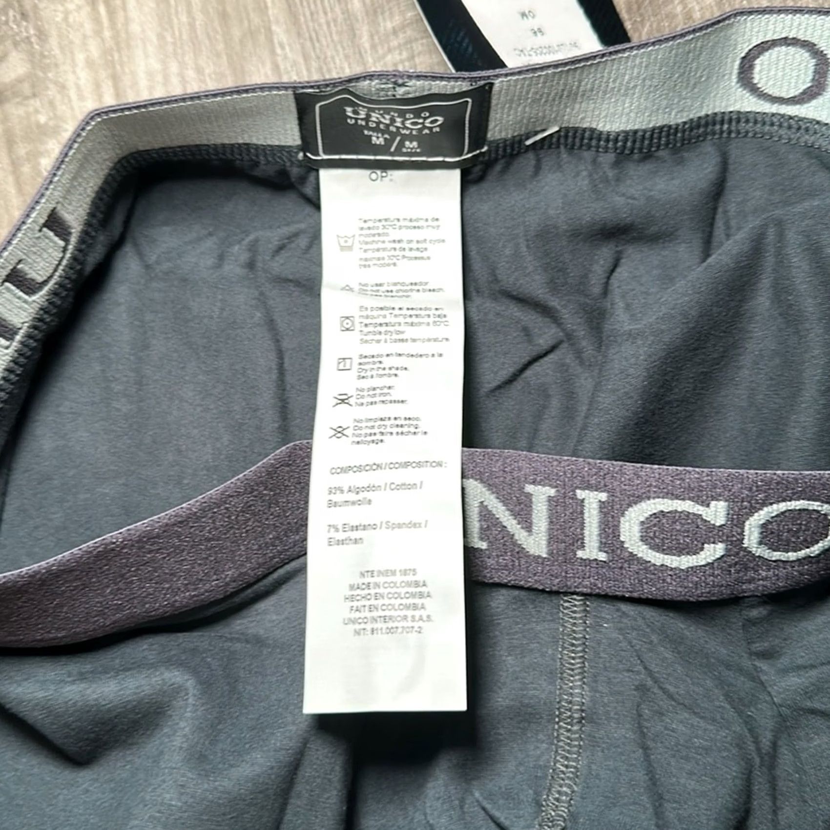 Vintage Unico Boxer Copa Medio Asfalto Algodon Boxer Brief Medium Black Mens Shirt? Size 40R - 3 Thumbnail