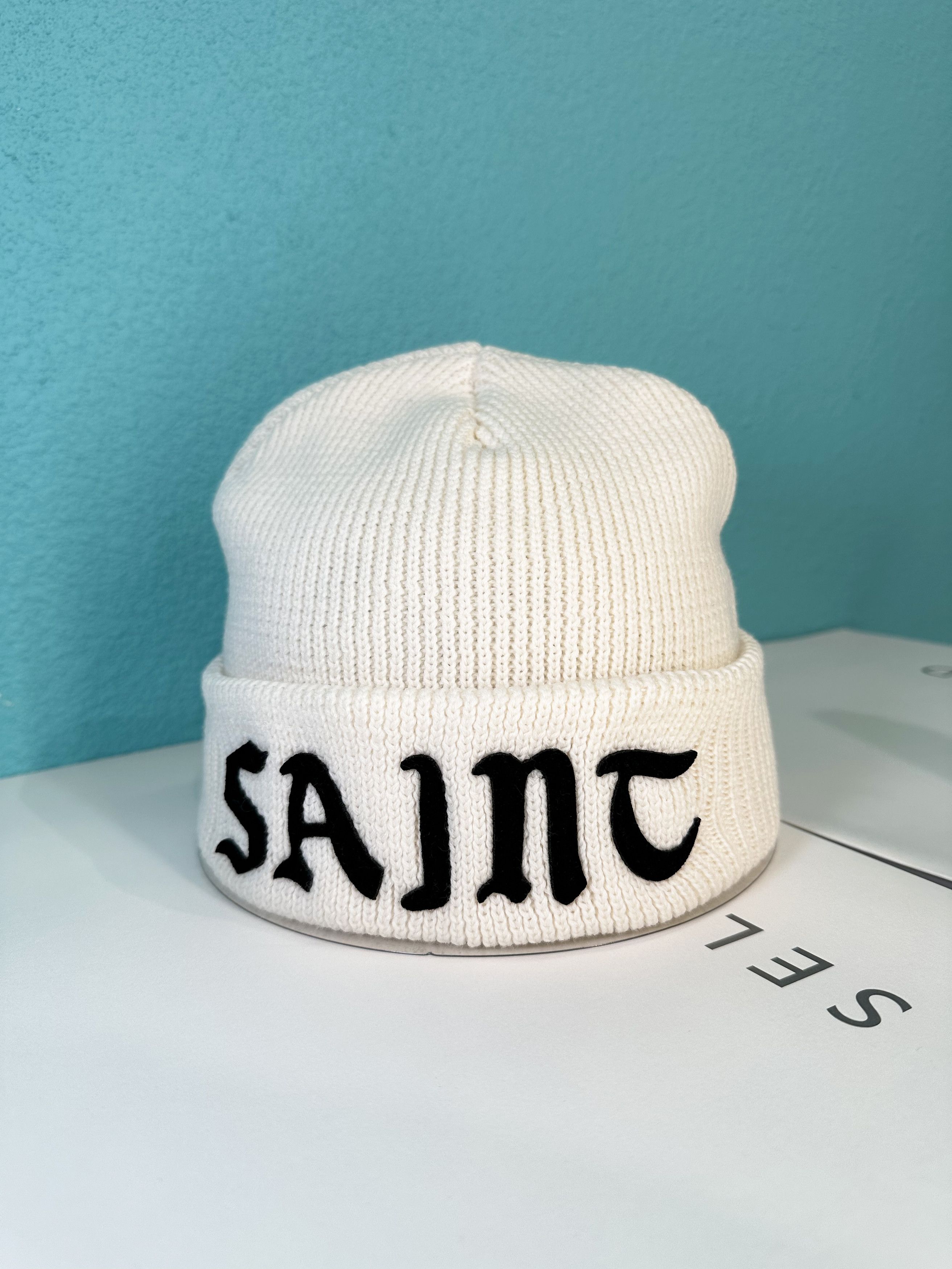 Saint Michael Saint Mxxxxxx knit beanie white Size ONE SIZE - 1 Thumbnail
