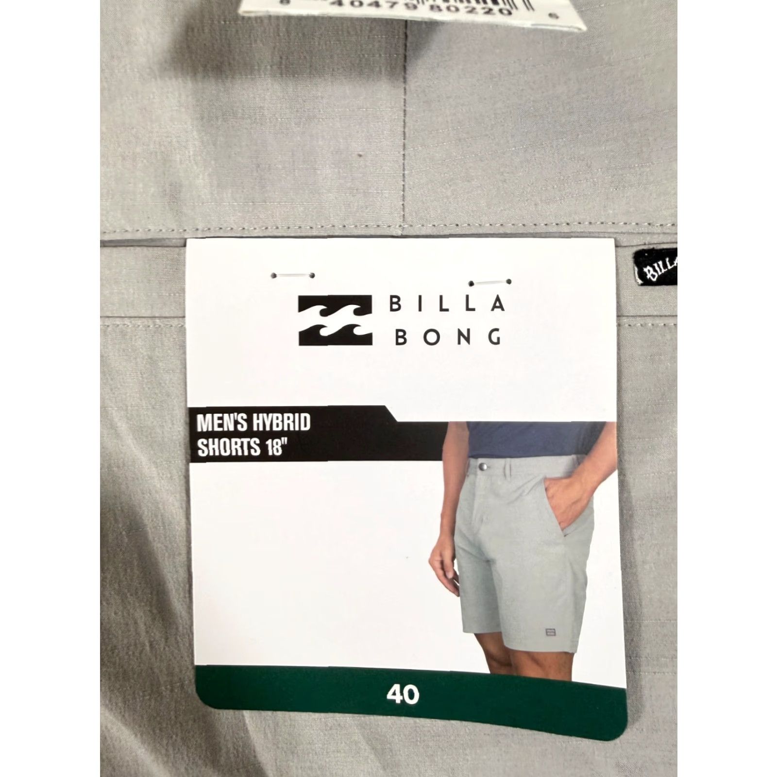 Billabong Billabong Hybrid Chino Shorts 18" Mens 40 Light Gray Stretch Flat Front Pockets NWT Size US 40 / EU 56 - 6 Thumbnail