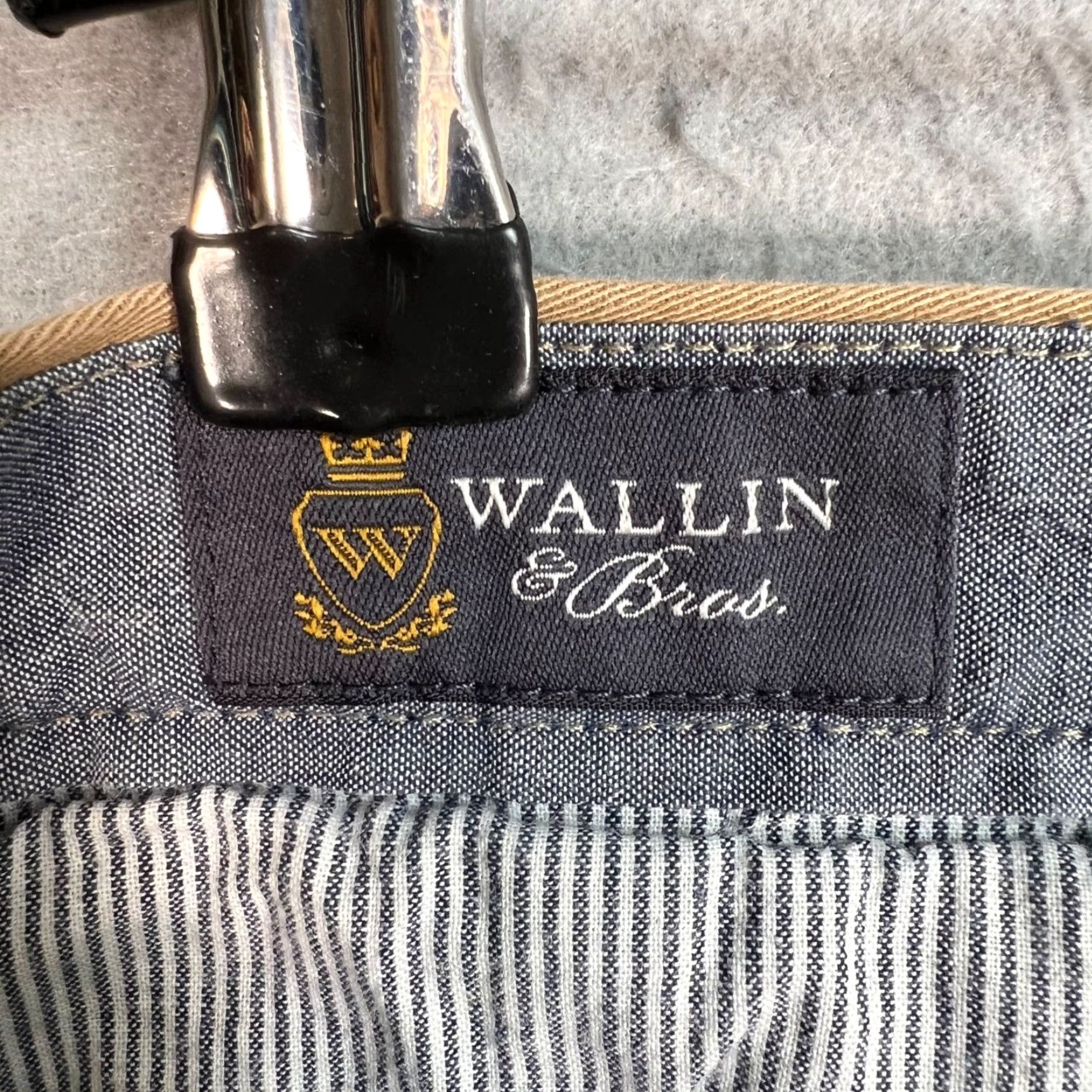 Vintage Wallin & Bros. Mens Tan Chino Pants Size 34 x 32 Cotton Blend Straight Leg Size US 34 / EU 50 - 3 Thumbnail