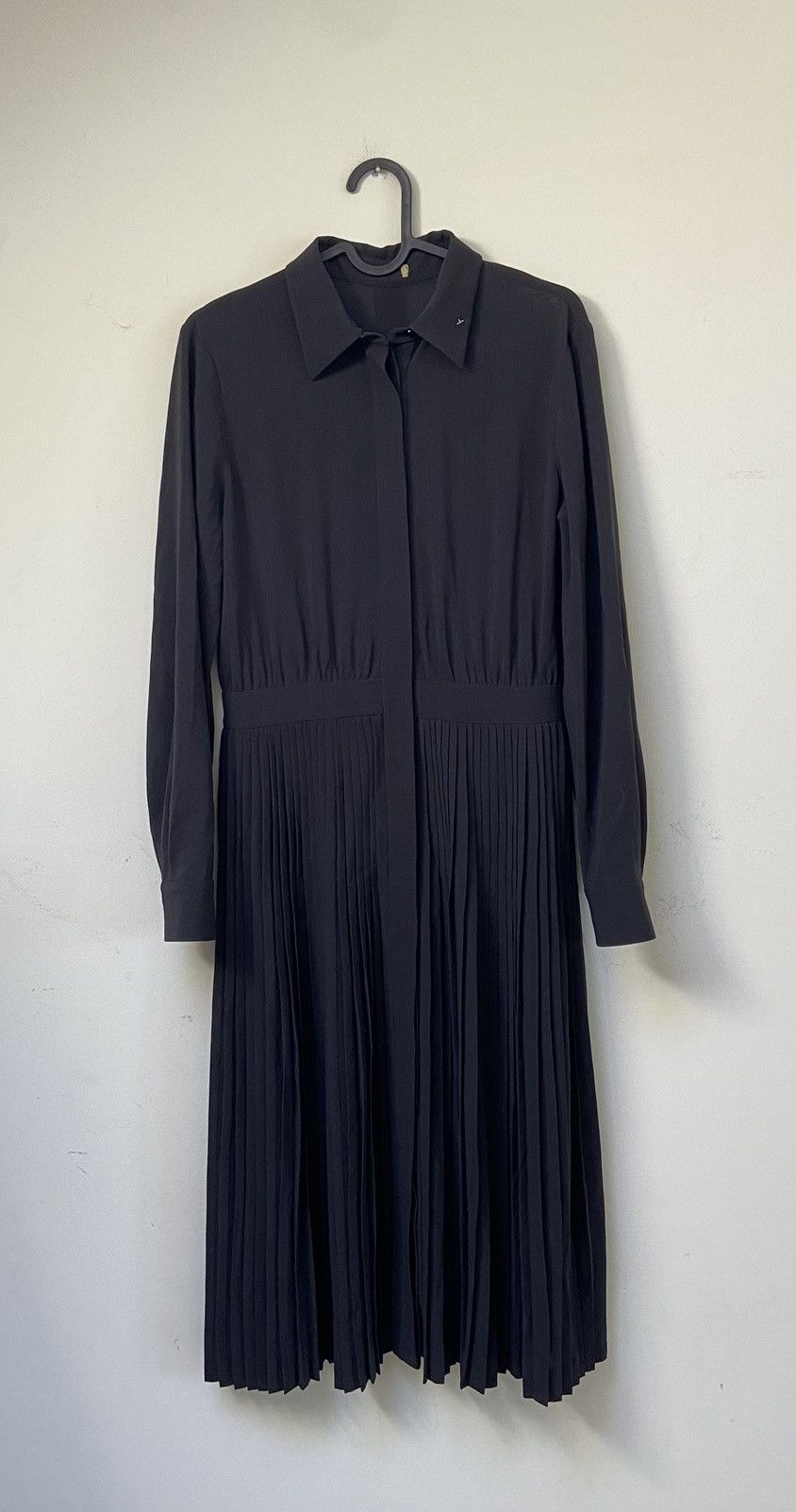 Loro Piana Loro Piana Black Woolen Pleated Dress | Grailed