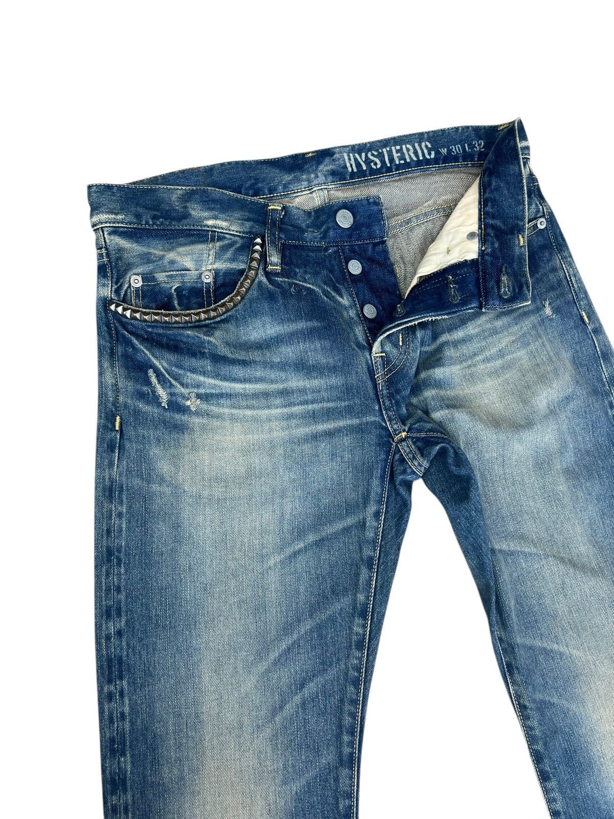 Hysteric Glamour Vintage Hysteric Glamour Distressed Denim Selvedge Jeans Size US 30 / EU 46 - 5 Thumbnail