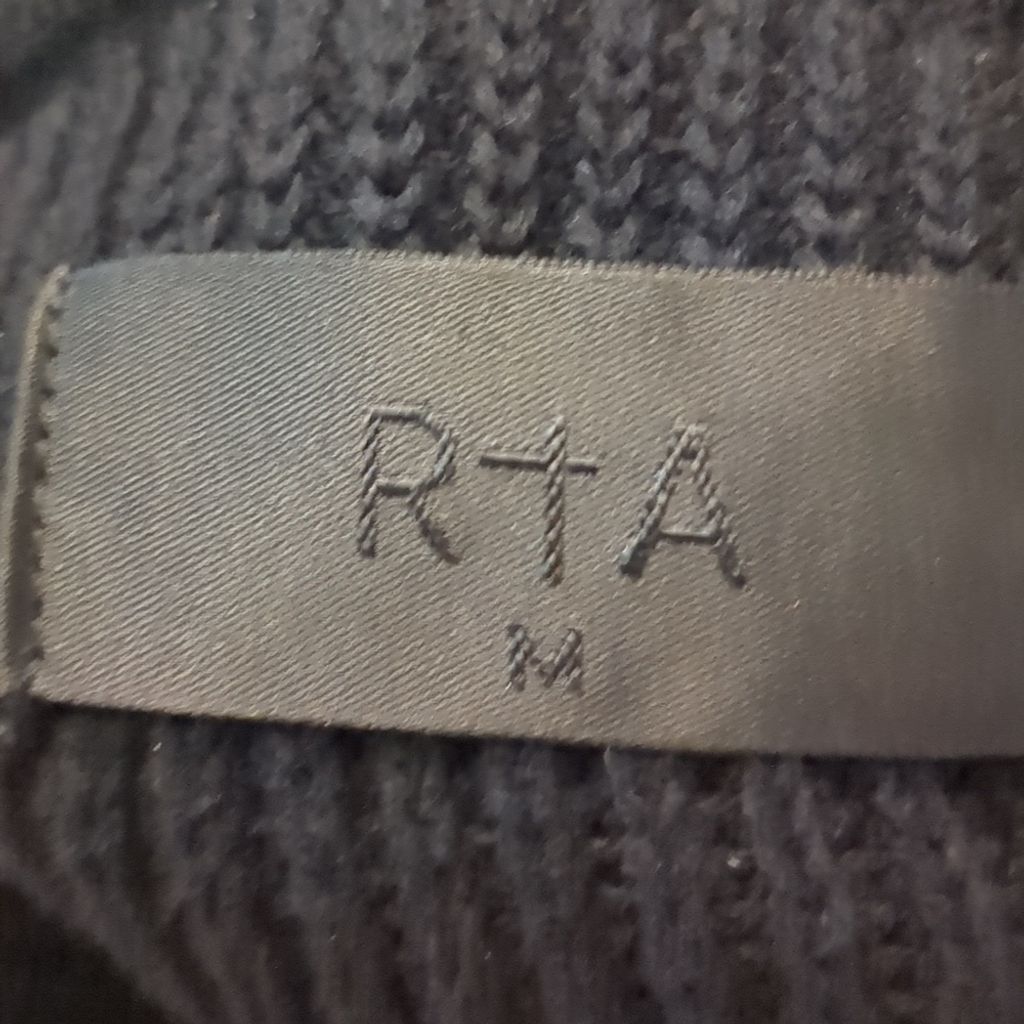 Rta RtA black hooded cable knit sweater size medium Size M / US 6-8 / IT 42-44 - 3 Thumbnail