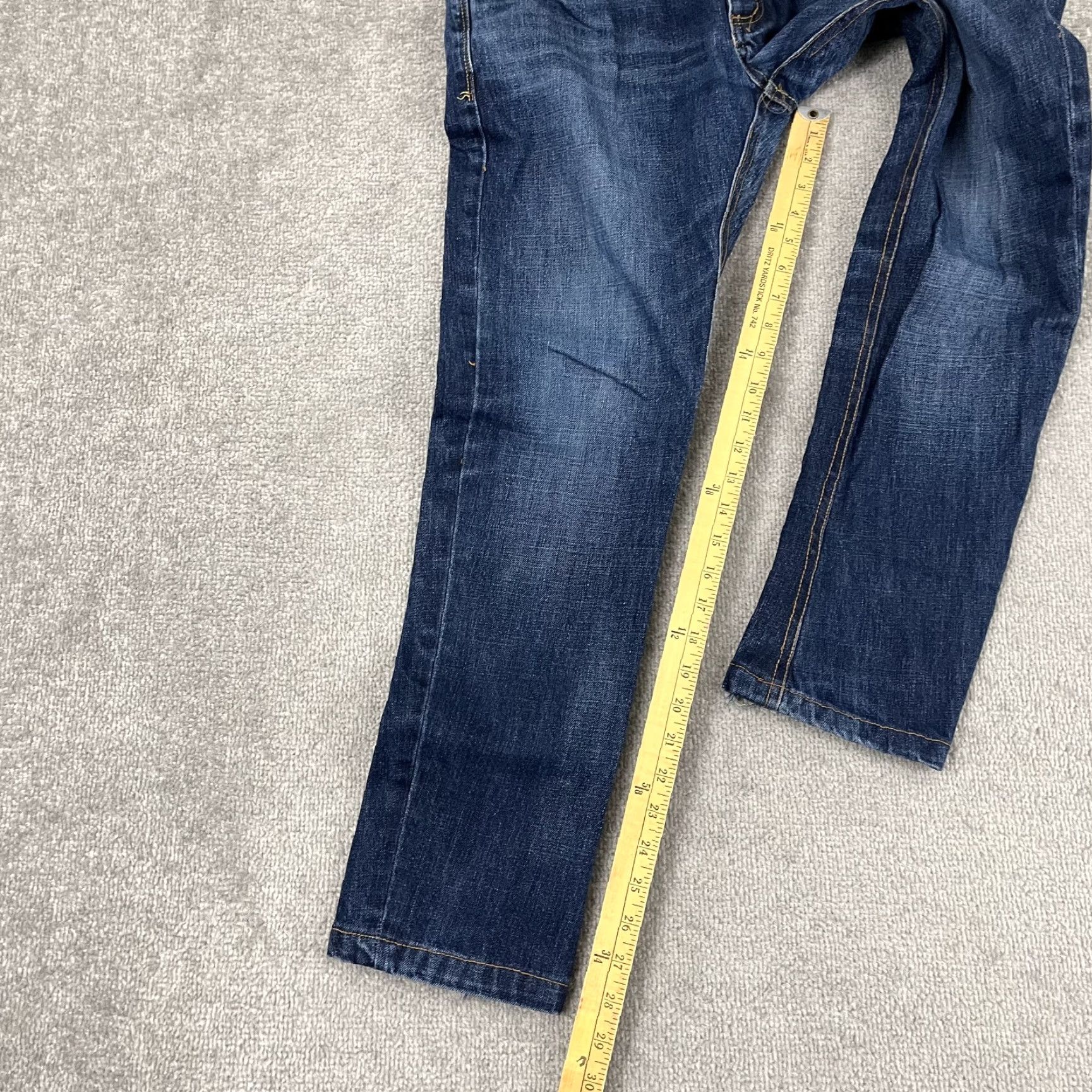 Superdry VINTAGE Superdry Jeans Mens Tapered Fit Blue Denim 32 x 29 Mid Rise Grunge Style Size US 32 / EU 48 - 4 Thumbnail