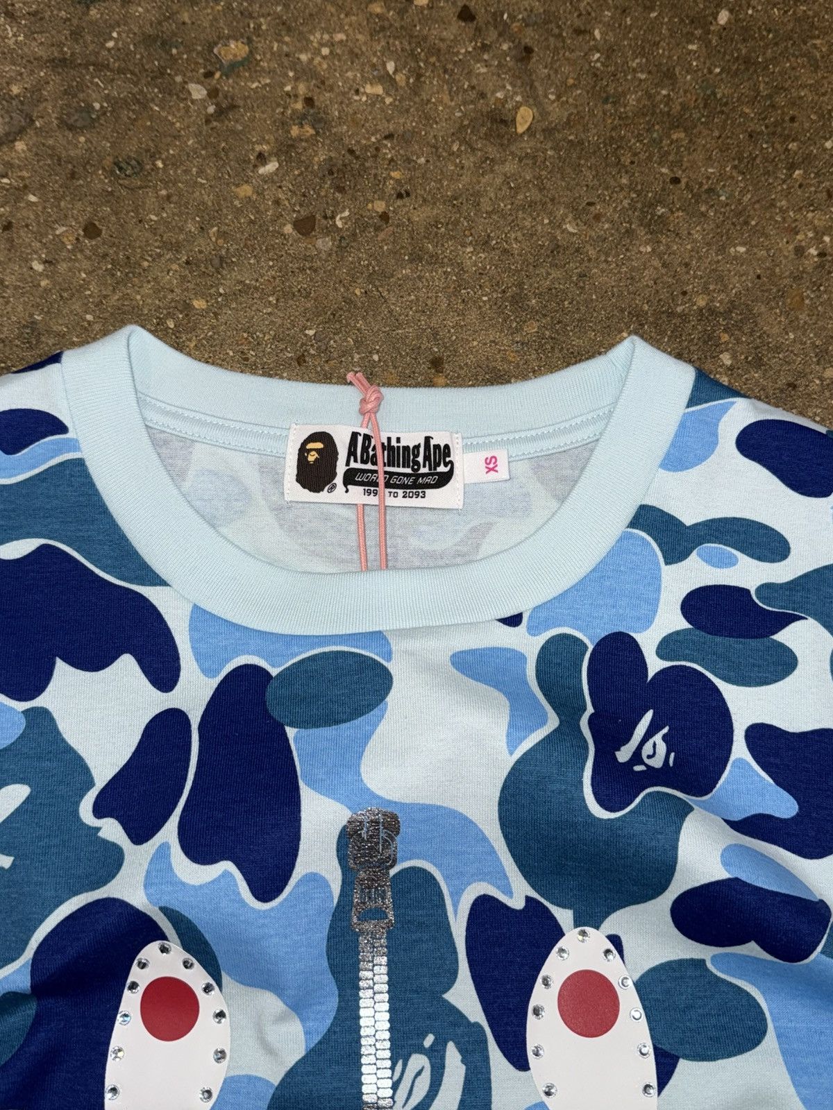 Bape ABC Crystal Stone Shark Tee Size US XS / EU 42 / 0 - 4 Thumbnail