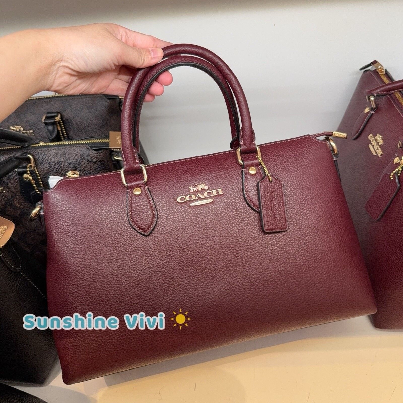 Coach NWT COACH Georgia Satchel Signature Canvas CR156 Gold/Merlot Size ONE SIZE - 1 Thumbnail