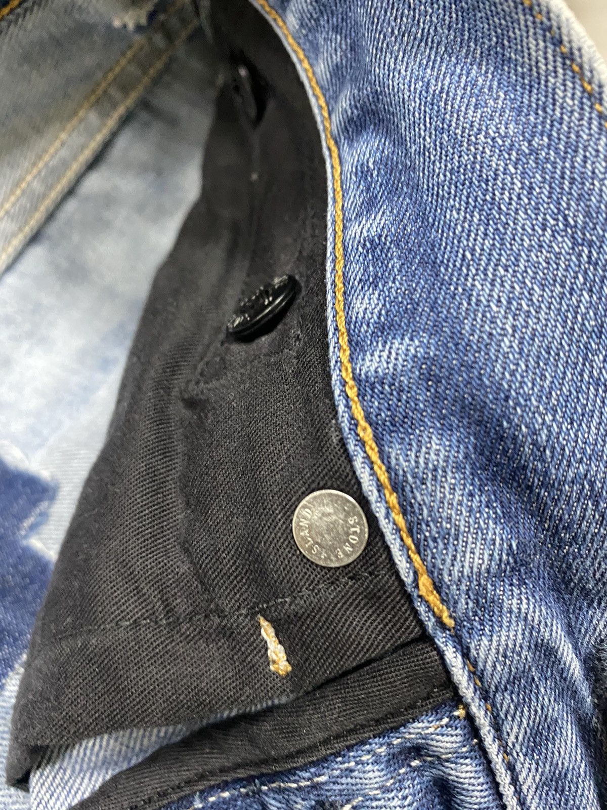 Vintage Stone Island badge distressed denim jeans Size US 32 / EU 48 - 12 Thumbnail