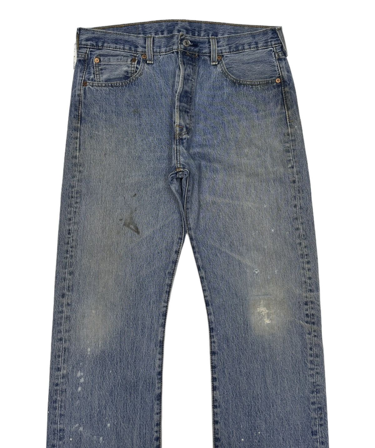 Levi's Vintage Levis 501 Y2K Acid Wash Distressed Denim Jeans Size US 34 / EU 50 - 3 Thumbnail