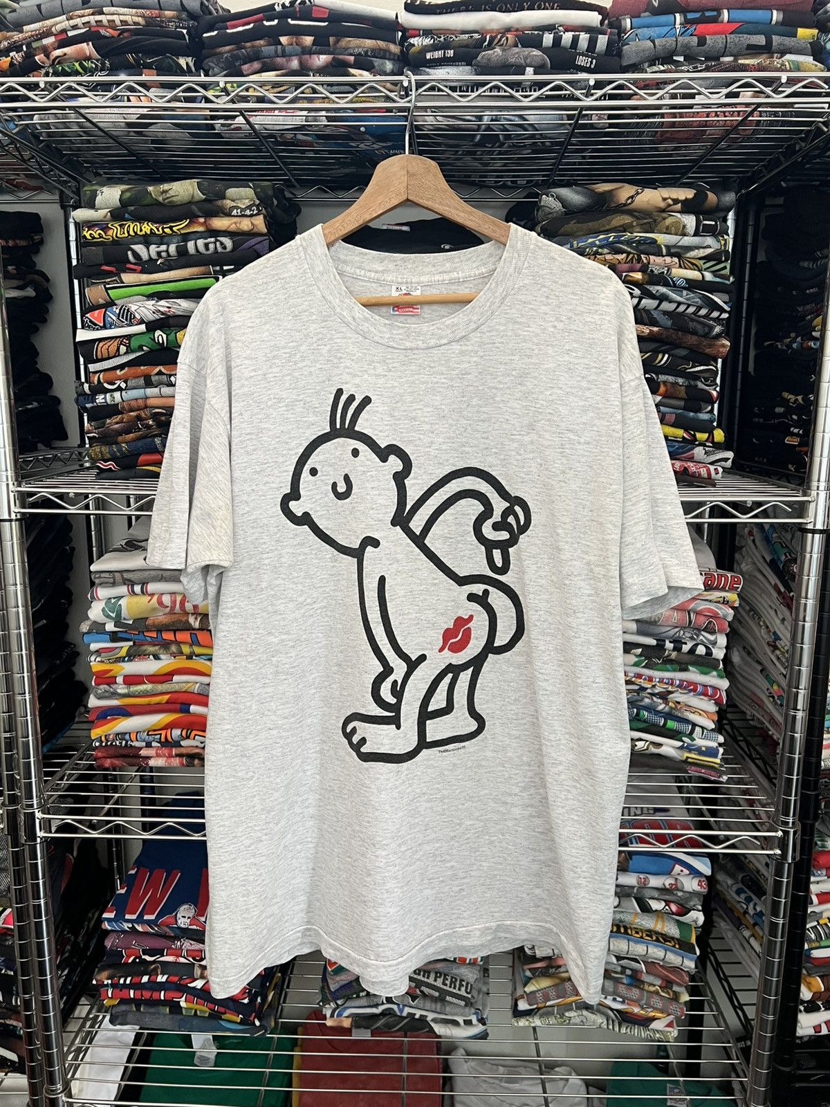 Fruit Of The Loom 1994 Kiss My Ass Draw Funny Tee 90s Benton Size US XL / EU 56 / 4 - 1 Thumbnail