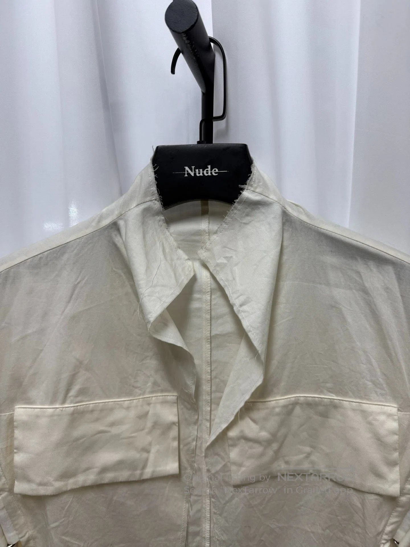 Yohji Yamamoto Yohji Yamamoto Main Line Distressed Silk Blend Shirt. Size US M / EU 48-50 / 2 - 4 Thumbnail