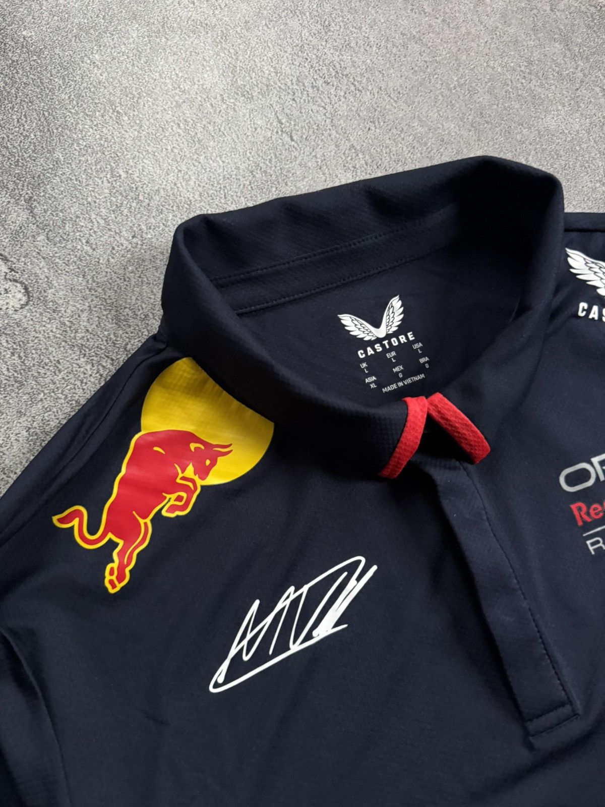 Formula 1 Max Verstappen Polo Tee Red Bull Castore Oracle racing F1 Size US L / EU 52-54 / 3 - 6 Thumbnail