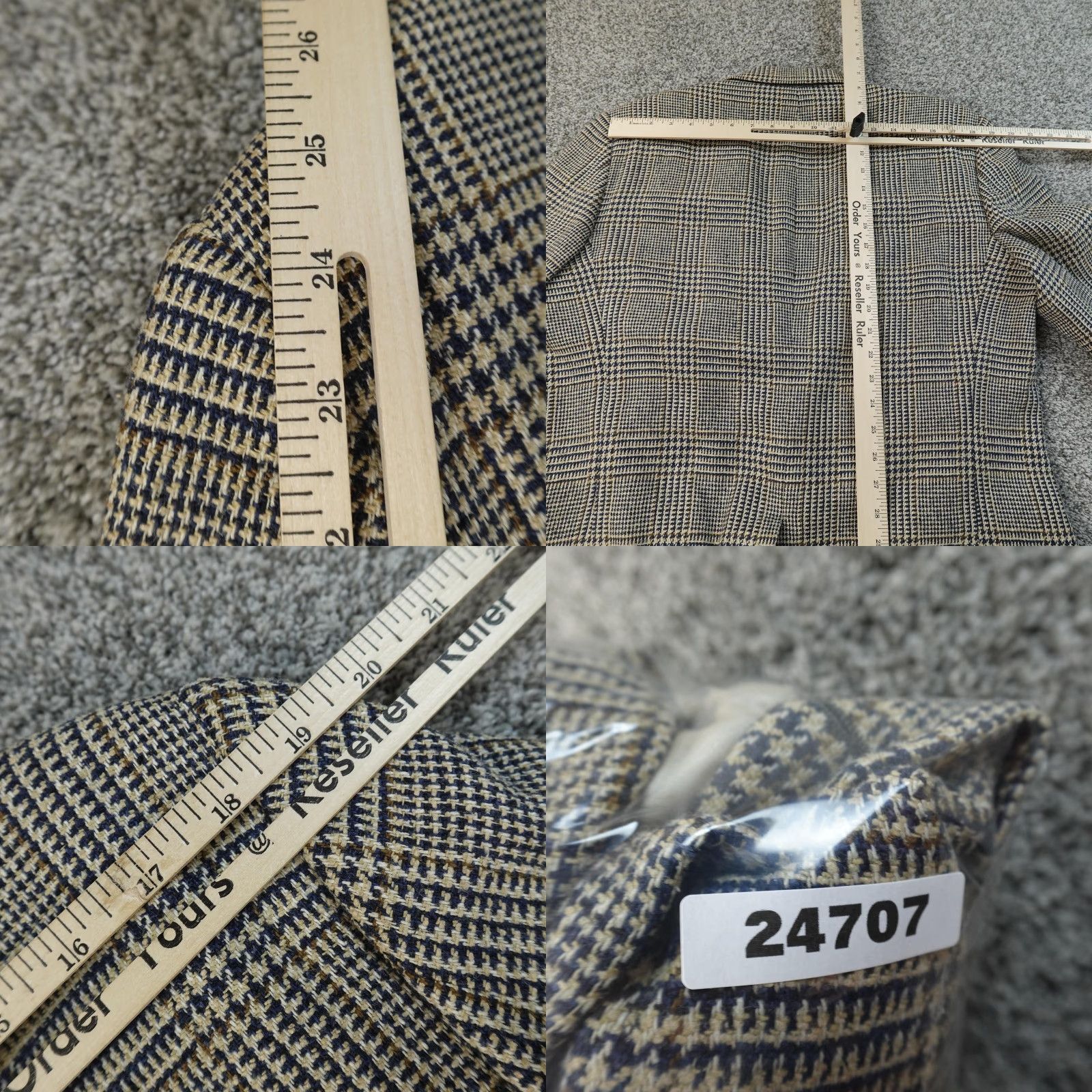 Brooks Brothers VTG Brooks Brothers Sport Coat Mens 42L Brown Tweed Plaid Wool Jacket Two-Button Notch Lapel Regular Fit Long Size US XS / EU 42 / 0 - 10 Thumbnail