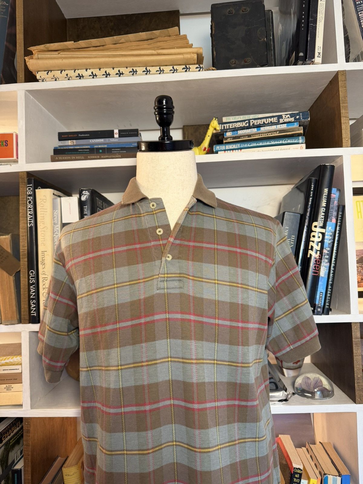 Polo Ralph Lauren Polo Ralph Lauren Brown Plaid Polo Vintage Size US M / EU 48-50 / 2 - 2 Thumbnail